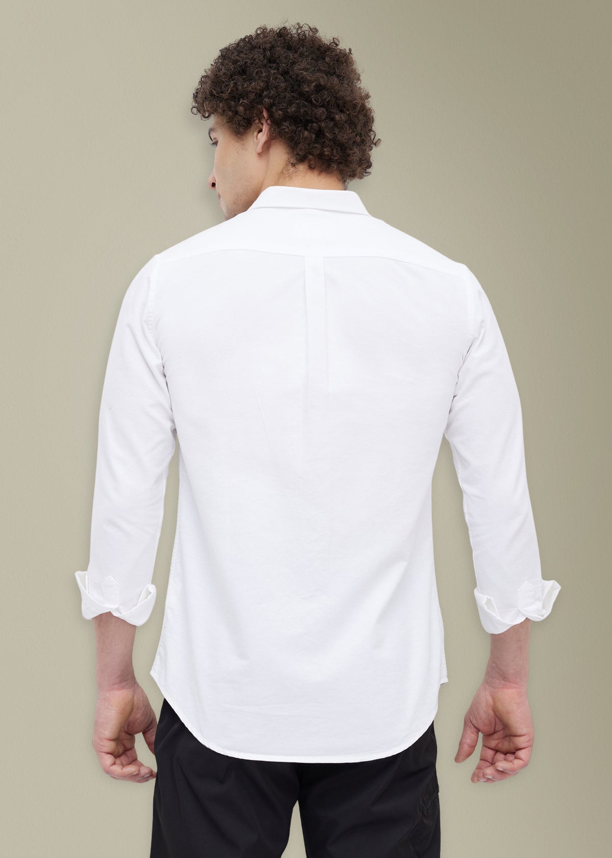 Barton Pure Cotton Oxford Full Sleeve Shirt : White