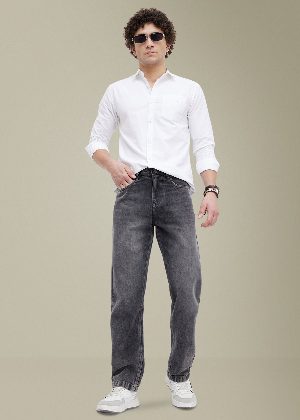 Barton Pure Cotton Oxford Full Sleeve Shirt : White
