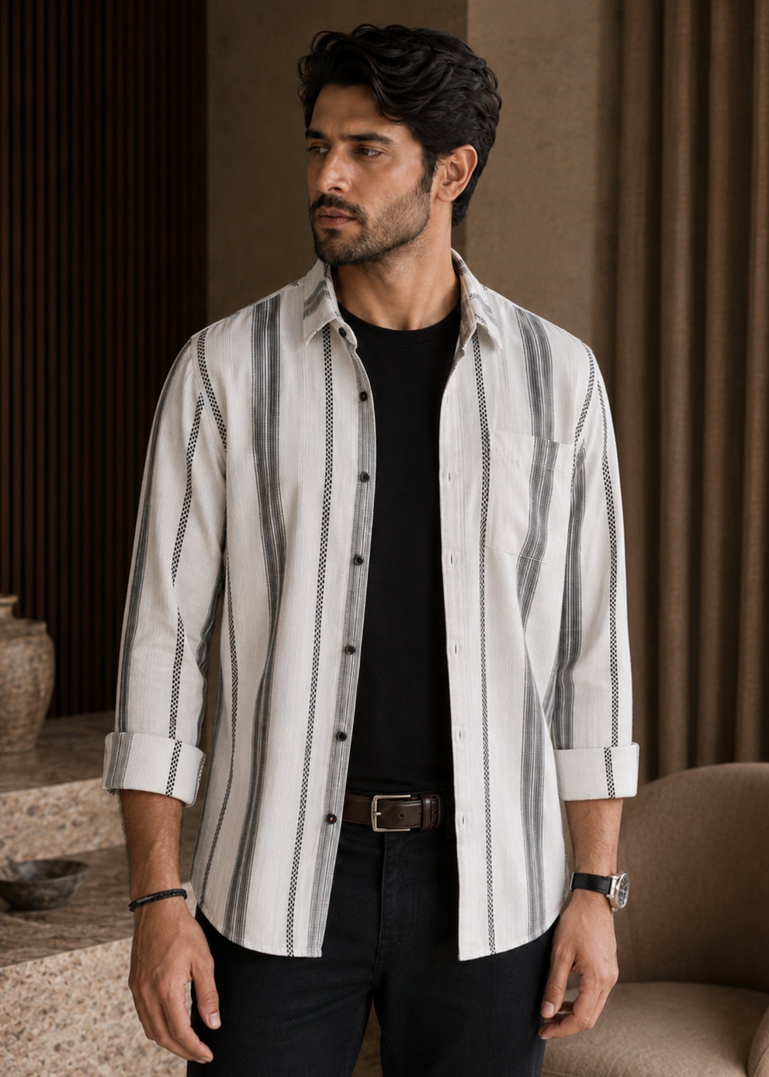 Blightly Striped Full Sleeve Shirt