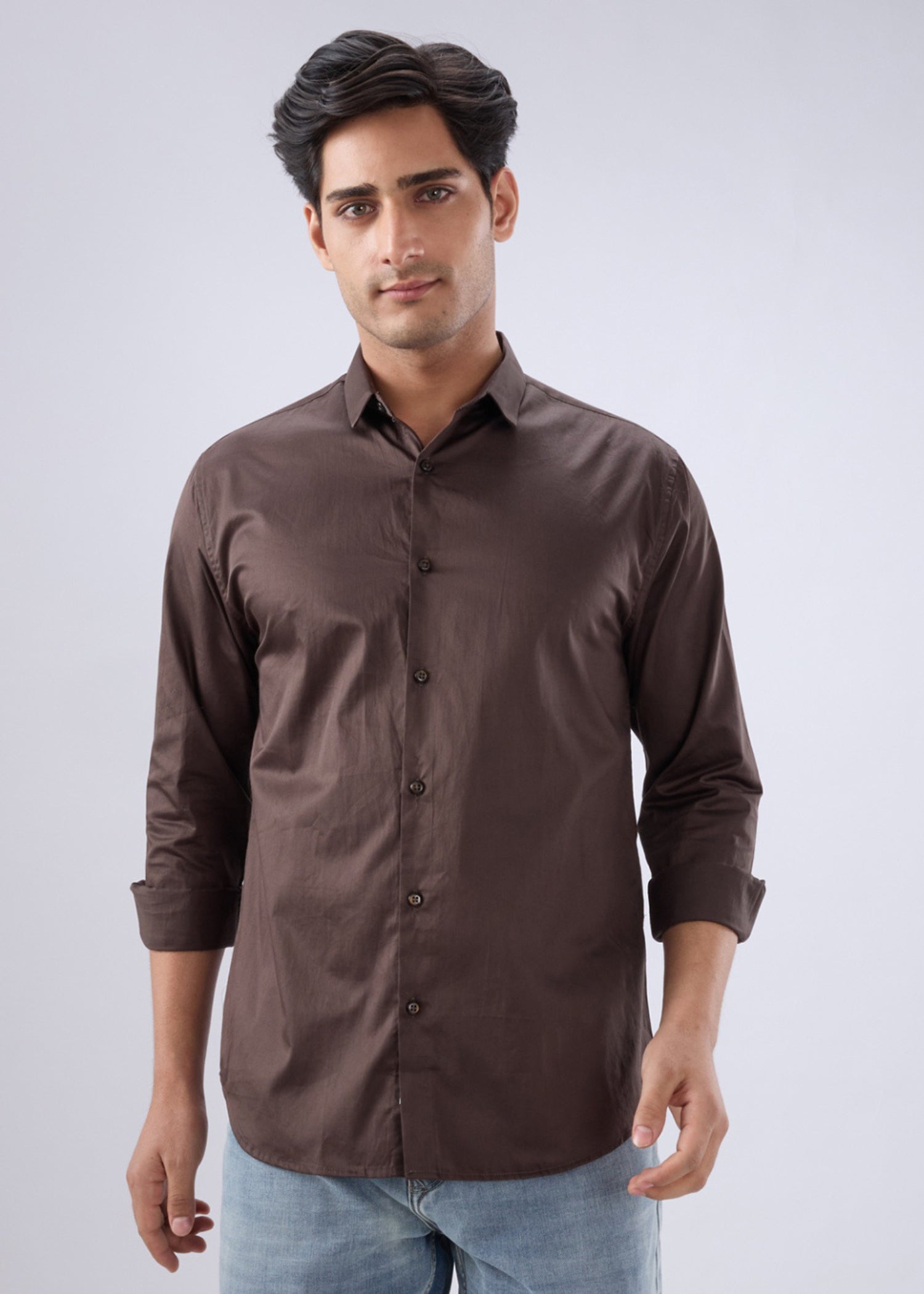 Carlson Solid Full Sleeve Shirt
