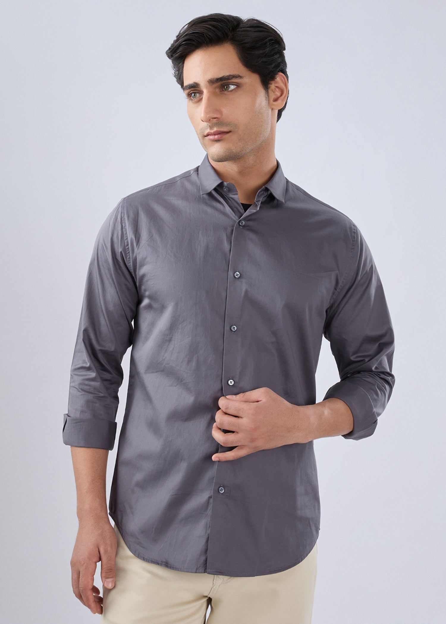 Carlson Solid Full Sleeve Shirt