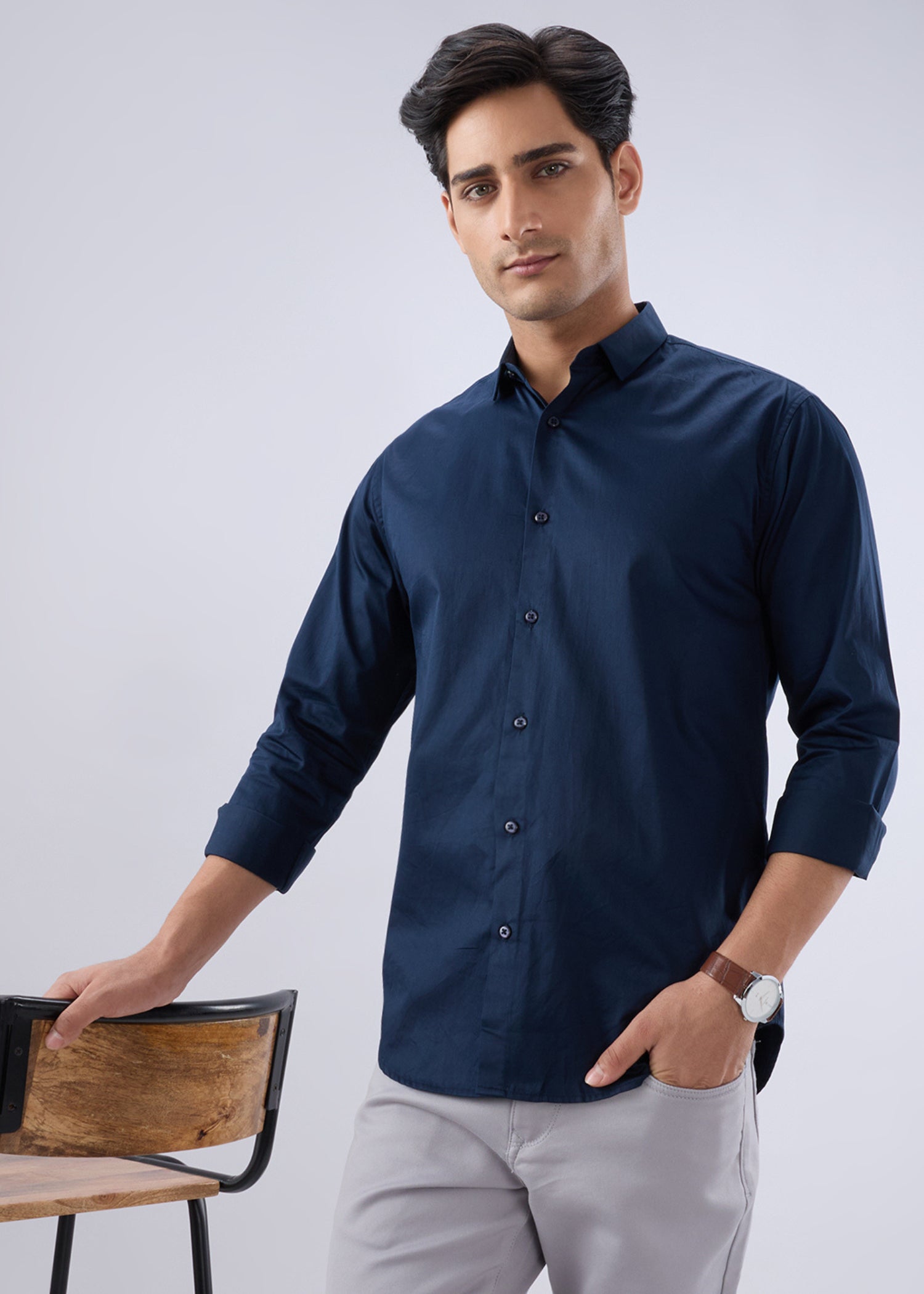Carlson Solid Full Sleeve Shirt