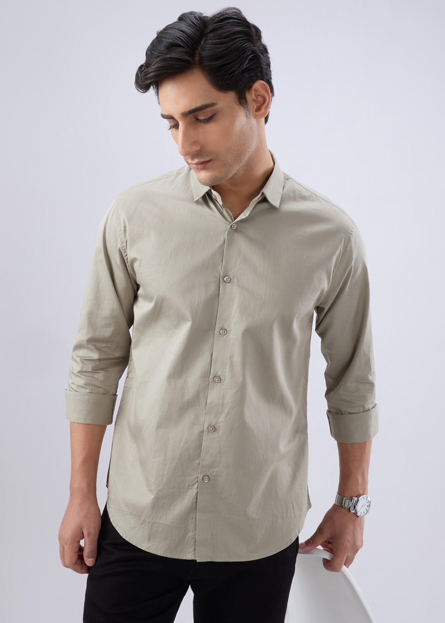 Carlson Solid Full Sleeve Shirt
