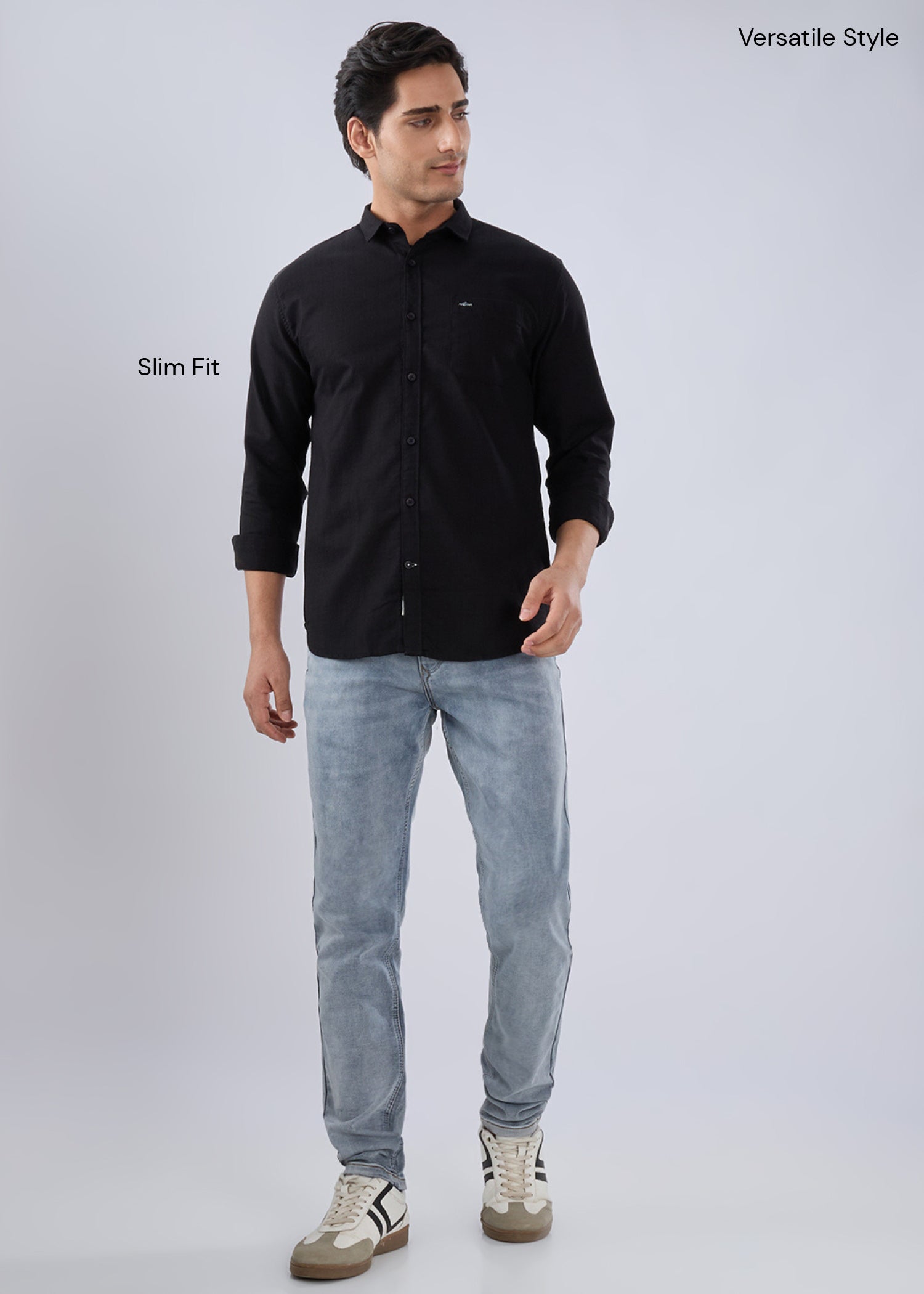 Contain Solid Full Sleeve Shirt