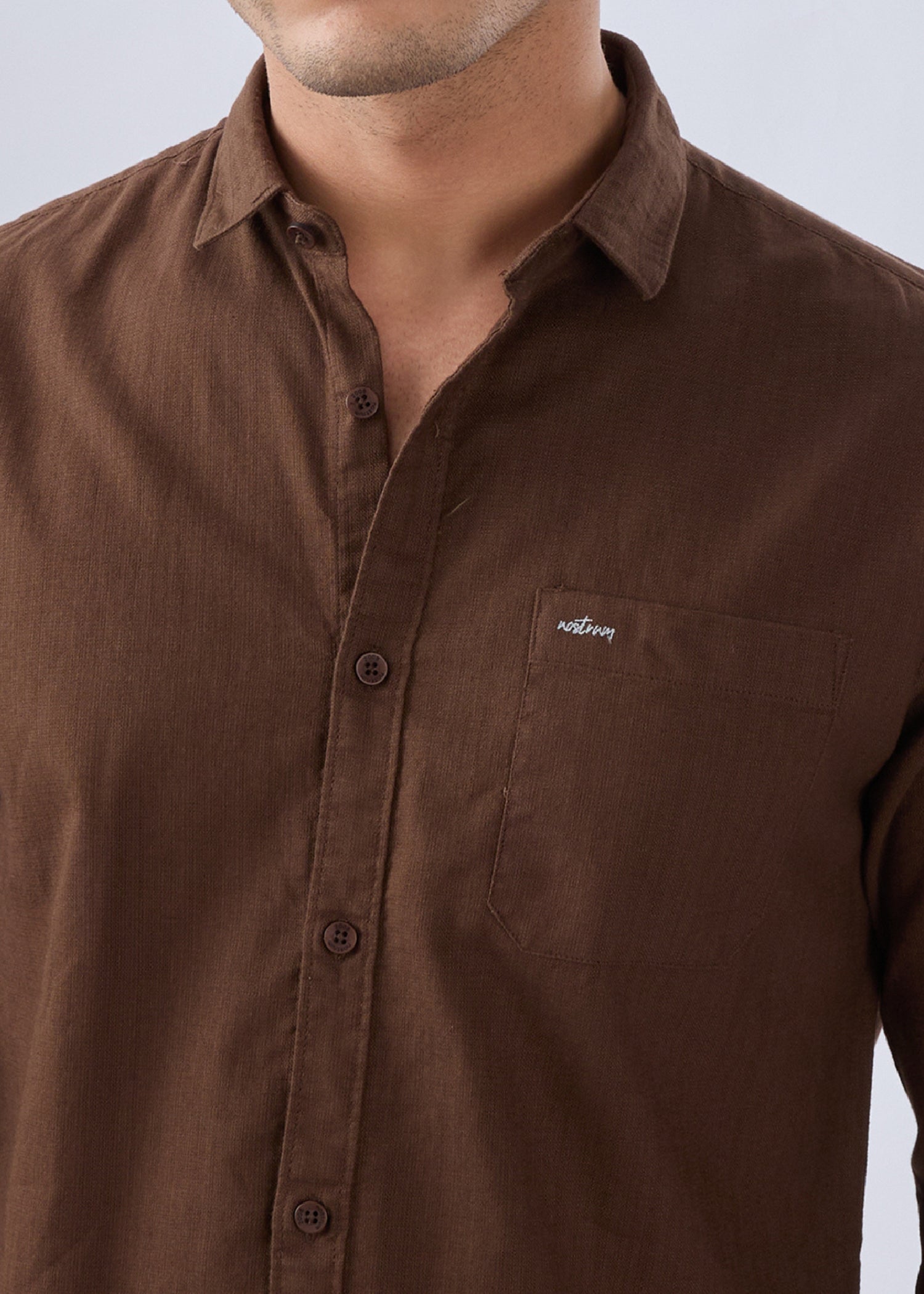 Contain Solid Full Sleeve Shirt