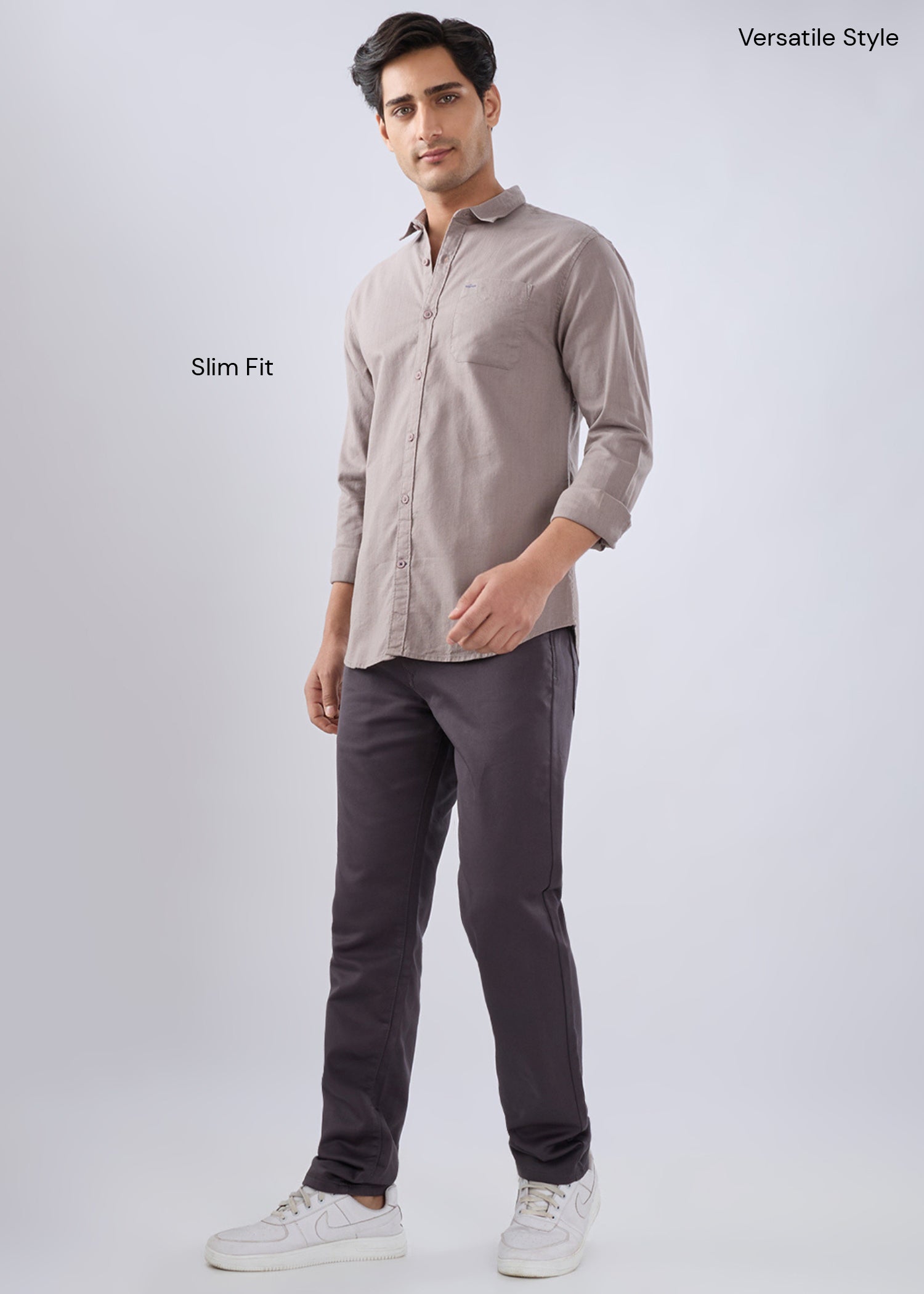 Contain Solid Full Sleeve Shirt