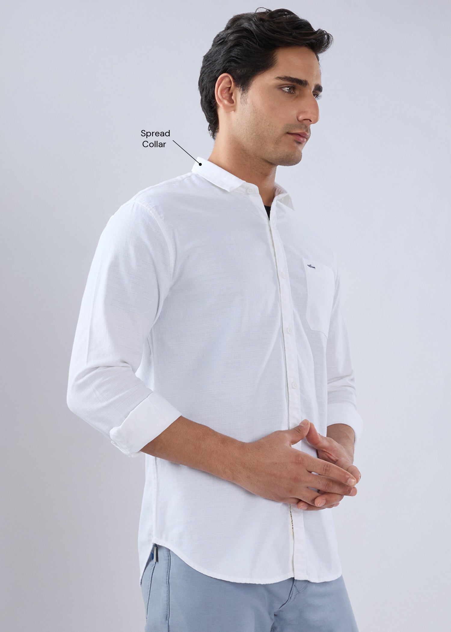 Contain Solid Full Sleeve Shirt