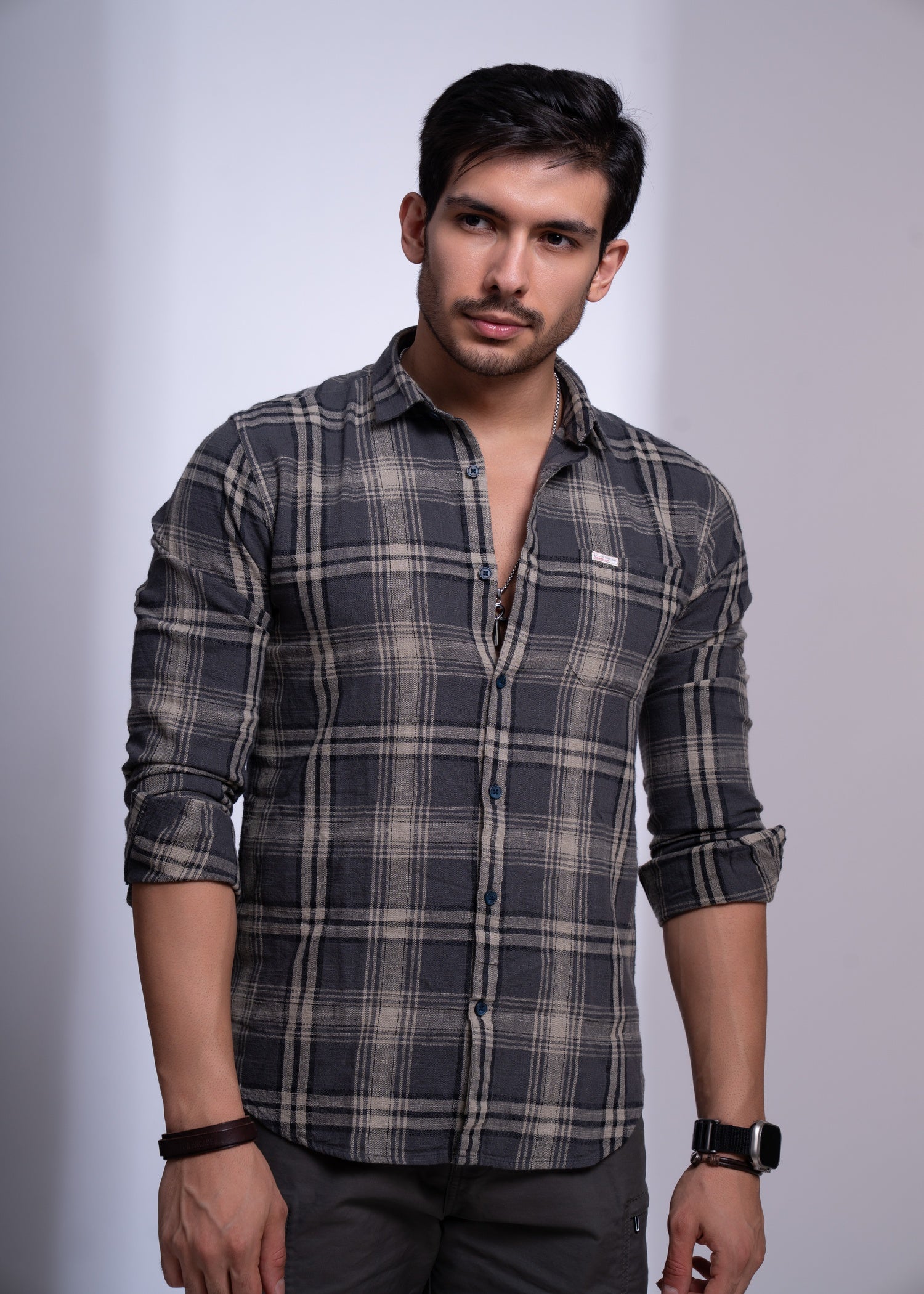 Men’s Casual Checked Shirt | Slim Fit Cotton Comfort