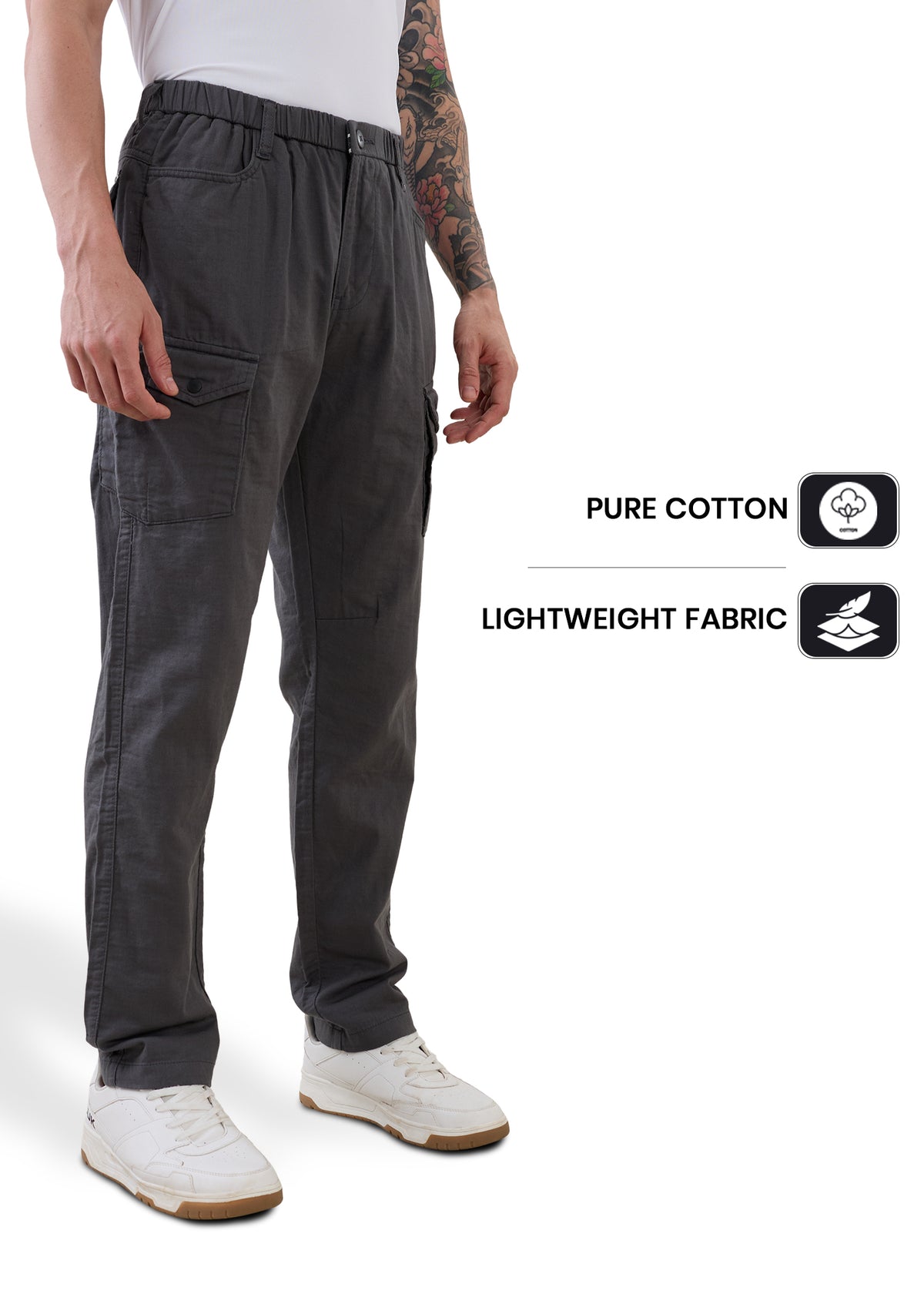 Canopy Linen Relaxed Cargo : Grey