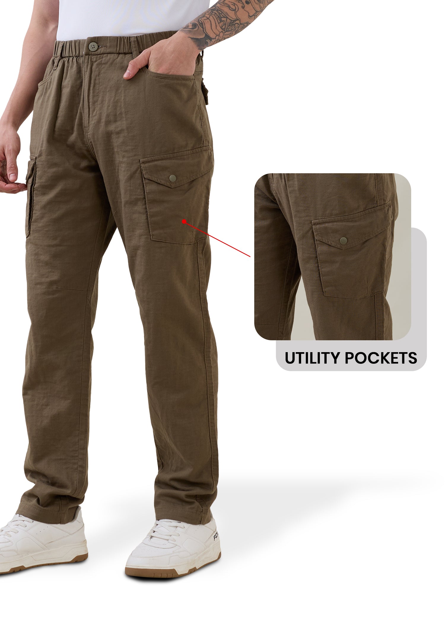 Canopy Linen Relaxed Cargo : Mouse