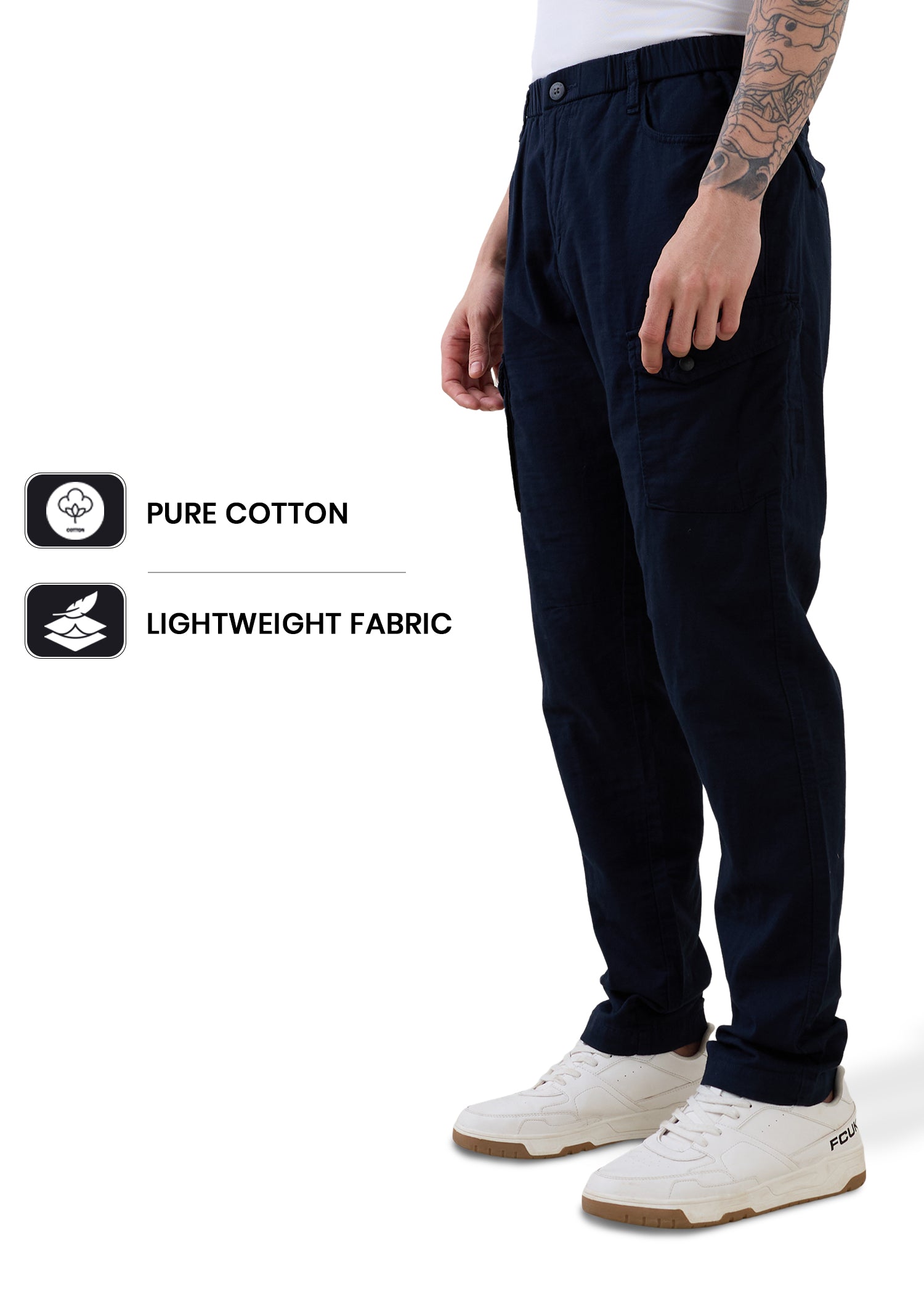 Canopy Linen Relaxed Cargo : Navy