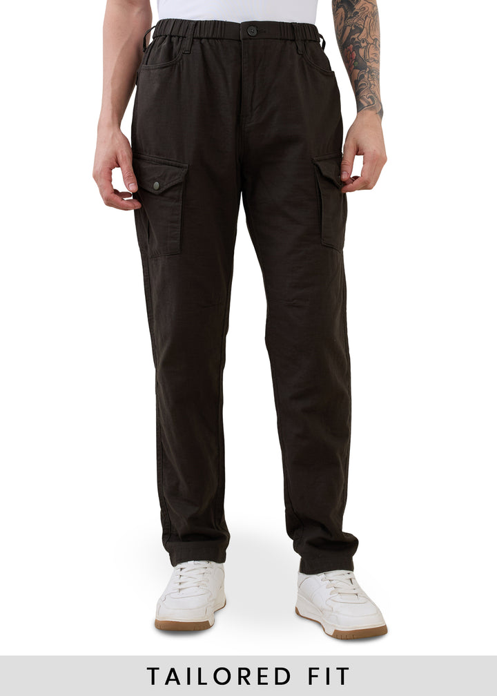 Canopy Linen Relaxed Cargo : Olive