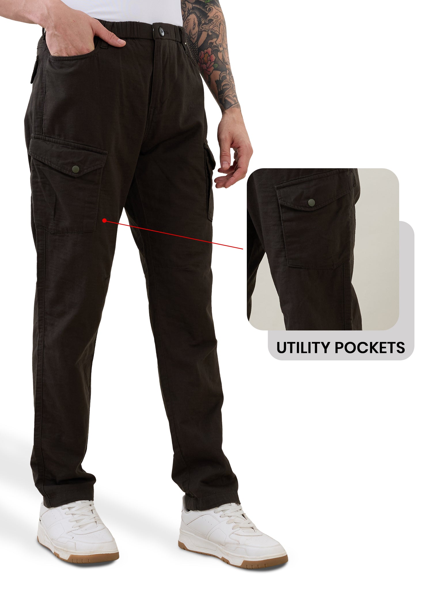 Canopy Linen Relaxed Cargo : Olive