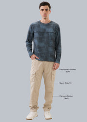 Nostrum Canopy Linen Relaxed fit Beige Cargo for Men