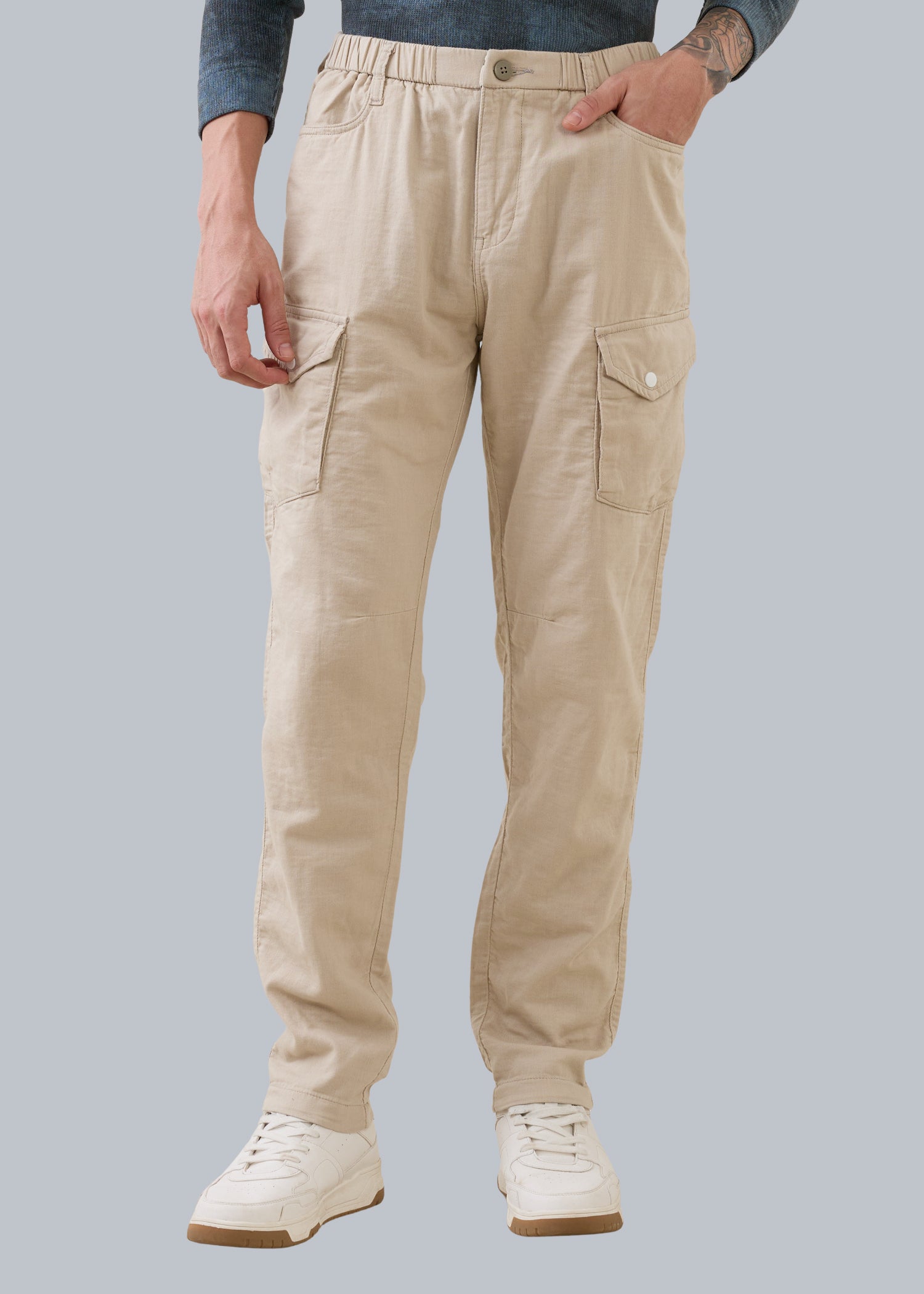 Canopy Linen Relaxed Cargo: Beige