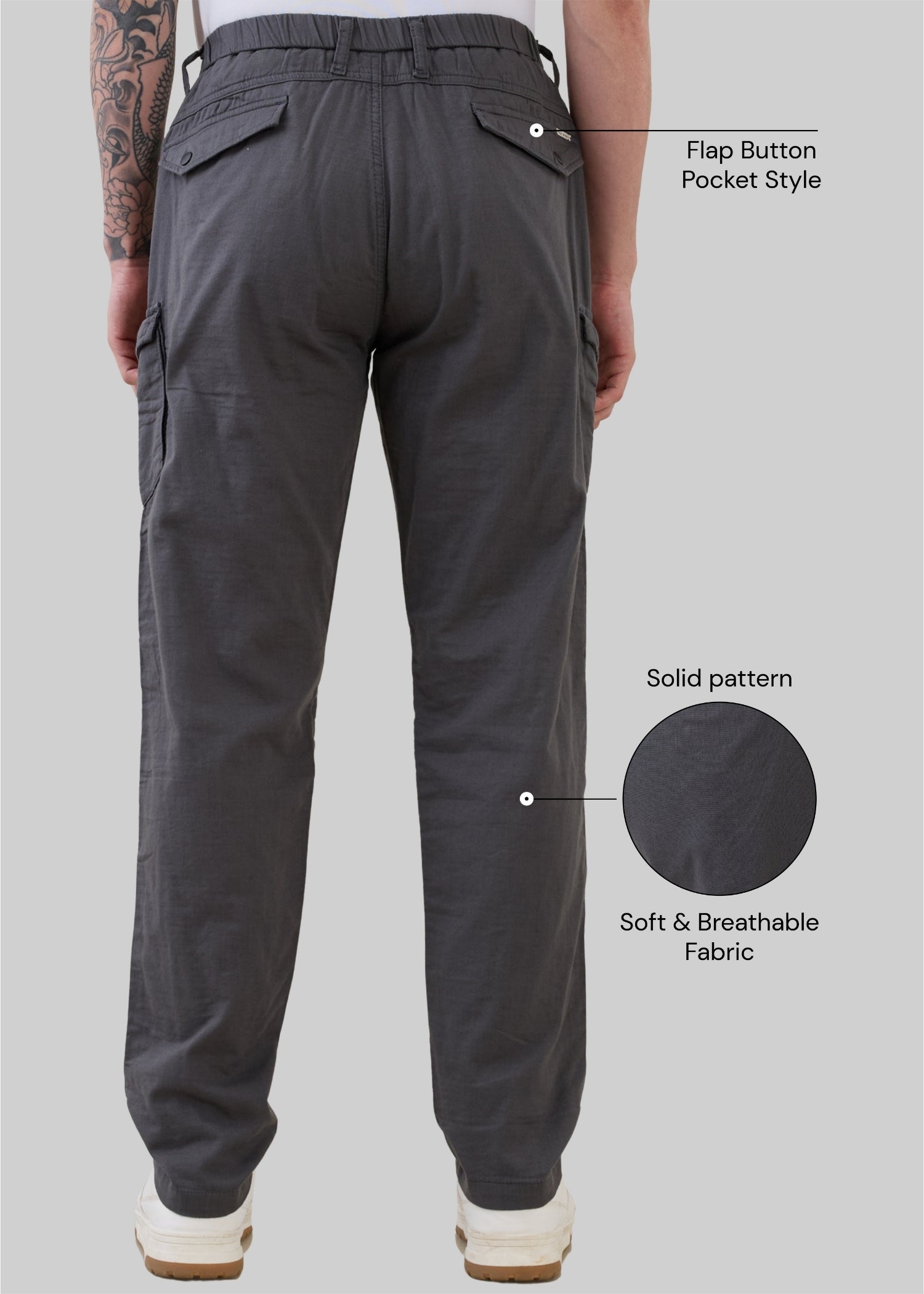 Canopy Linen Relaxed Cargo: Grey