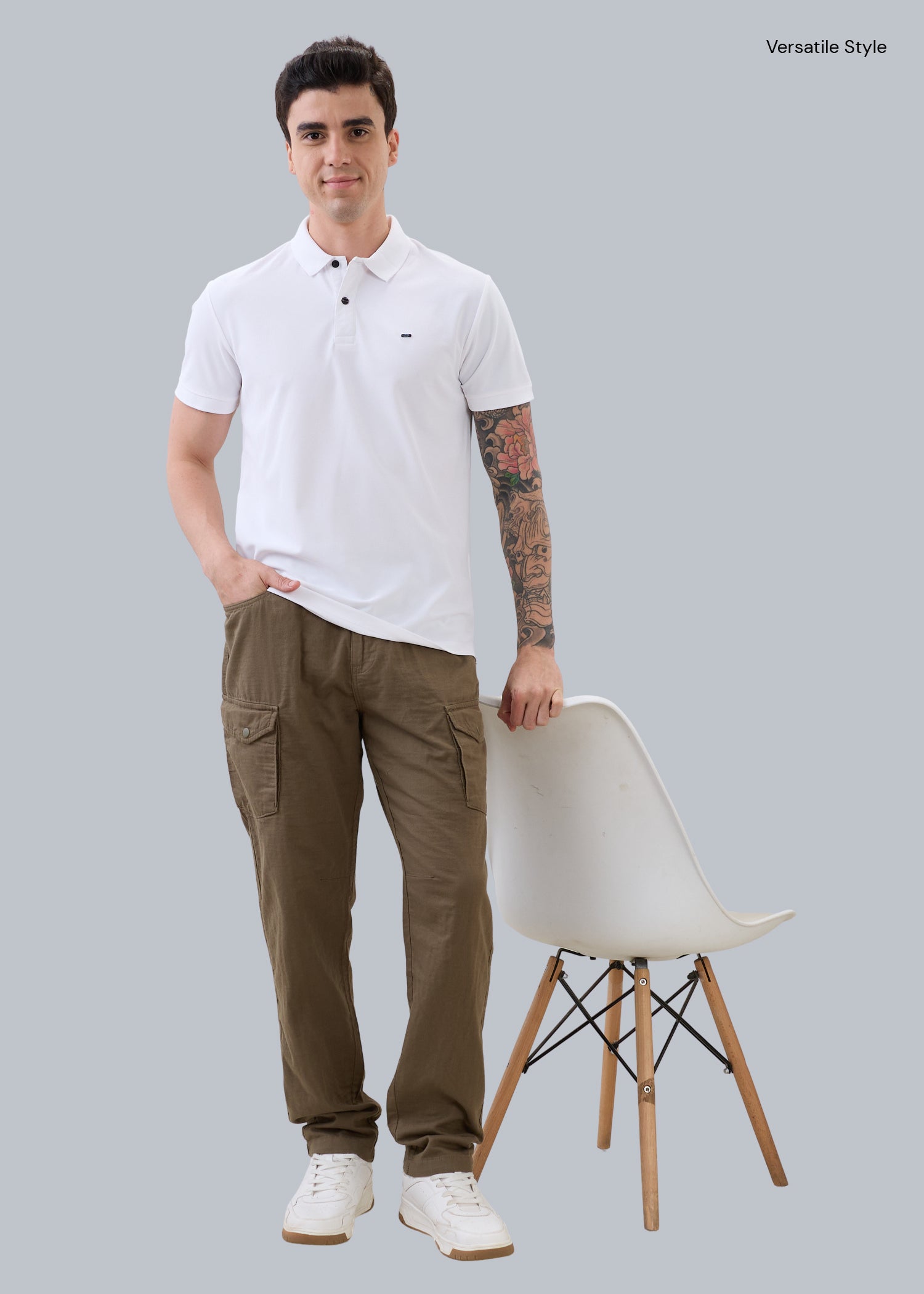 Canopy Linen Relaxed Cargo: Mouse
