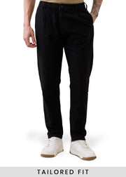Ceylon Pure Cotton Relaxed Trouser: Black