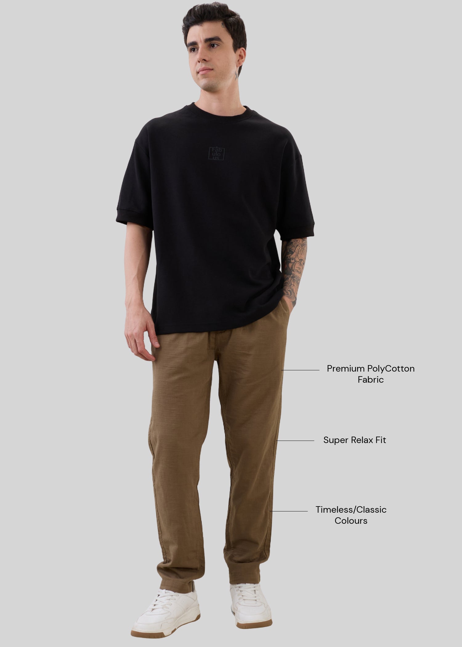 Ceylon Linen Blend Relaxed Trouser: Mouse