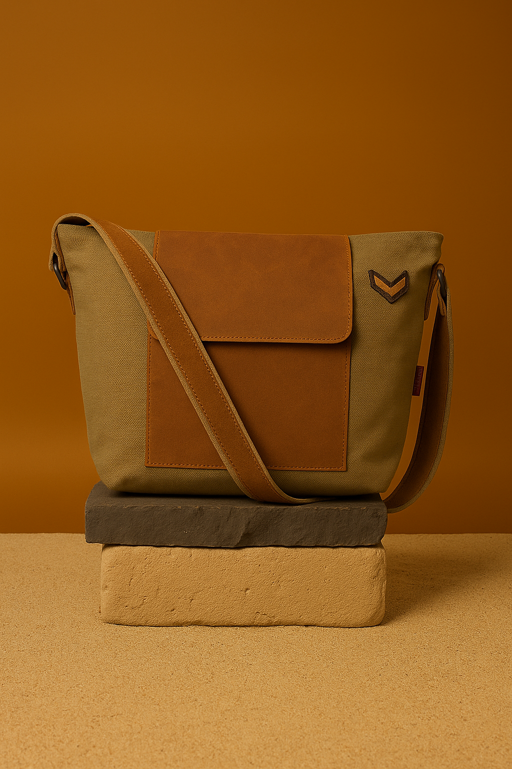 NJC 1 Crossbody Sling Bag: Khaki