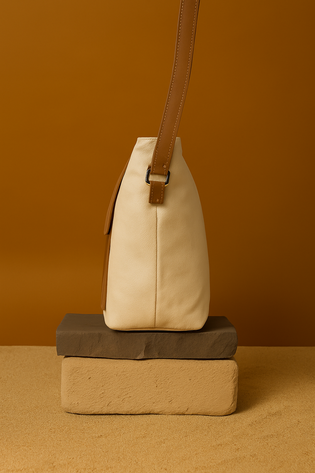 NJC 1 Crossbody Sling Bag: Off White