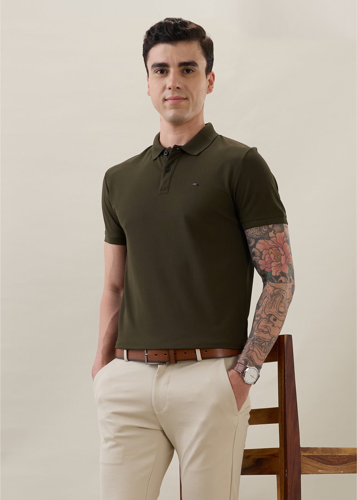 Cherry Half Sleeve Polo T-Shirt | Smart Casual Style