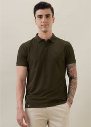 Cherry Half Sleeve T-shirt: Olive