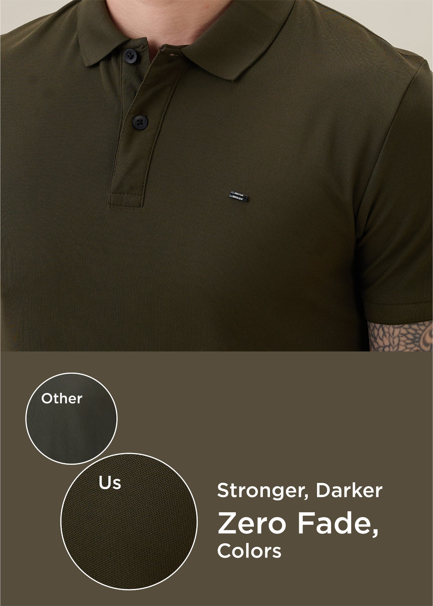Cherry Half Sleeve T-shirt: Olive