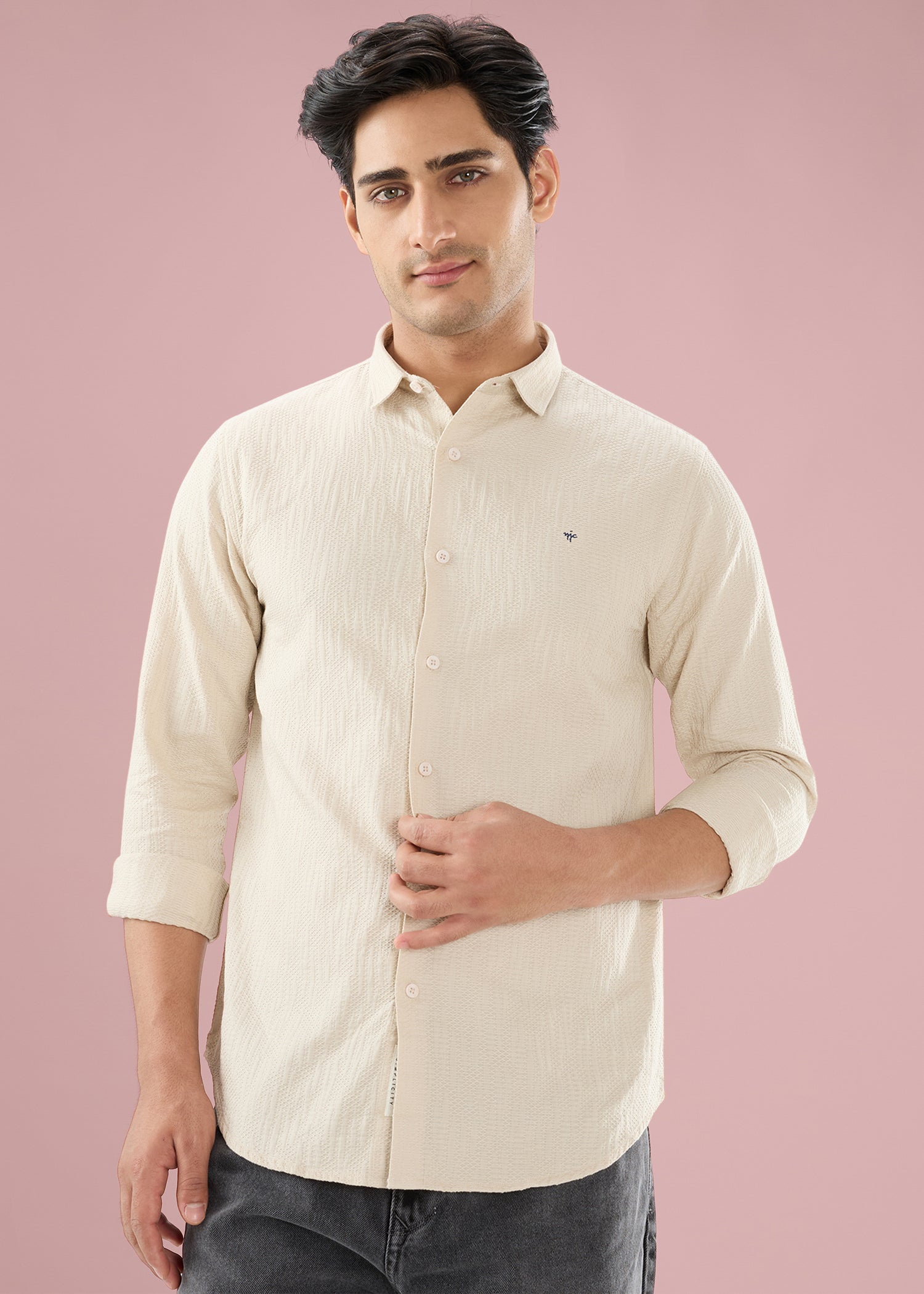 Describe Textured Full Sleeve Shirt