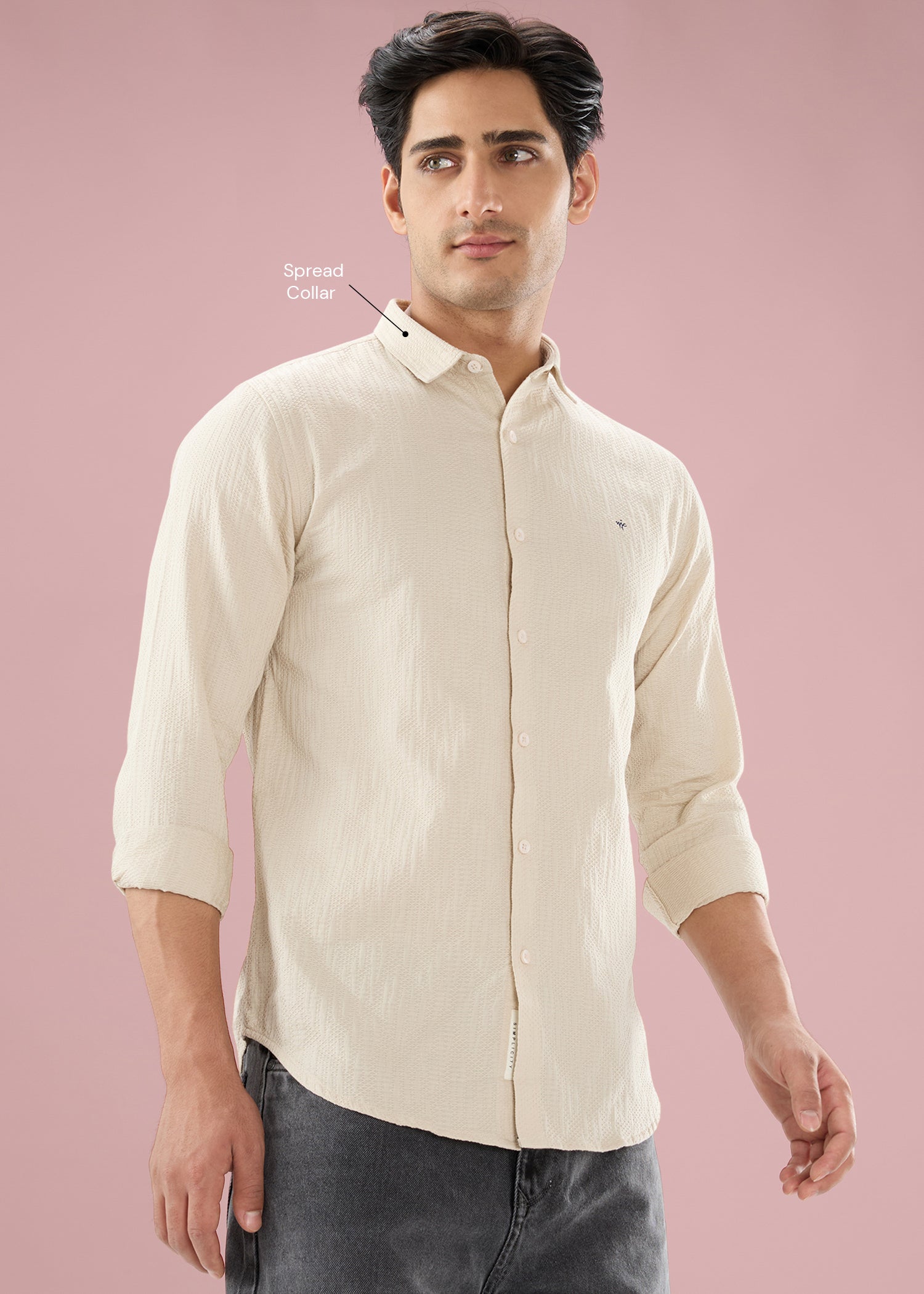 Describe Textured Full Sleeve Shirt