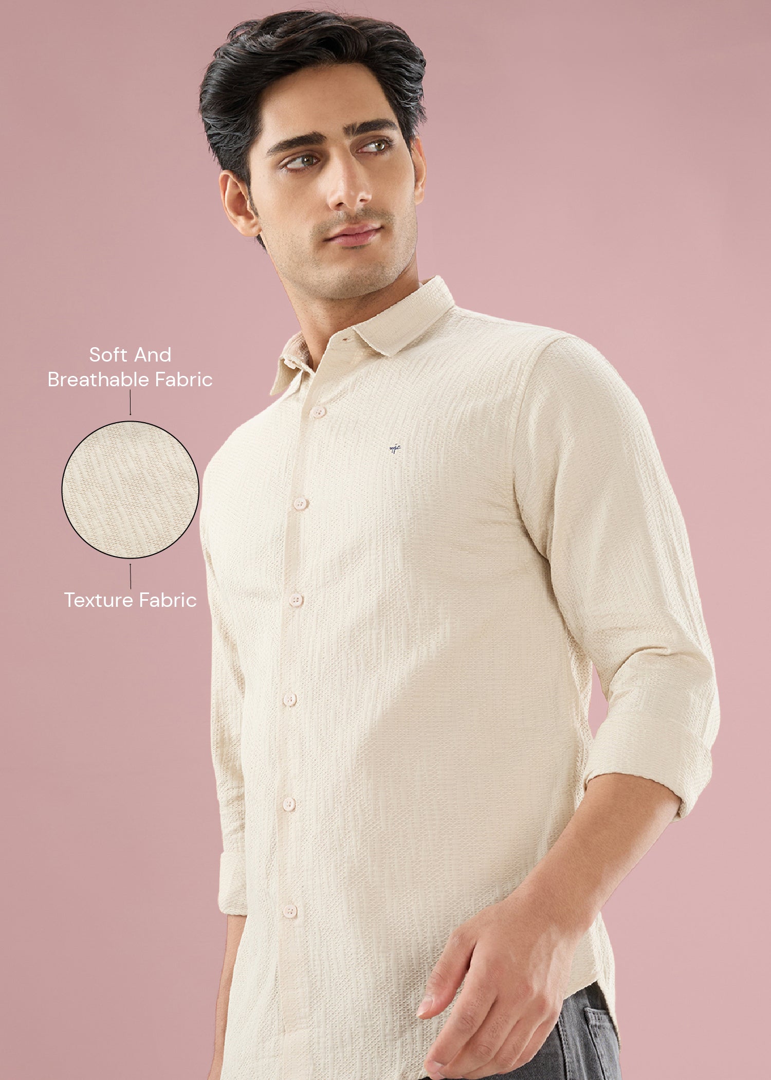 Describe Textured Full Sleeve Shirt