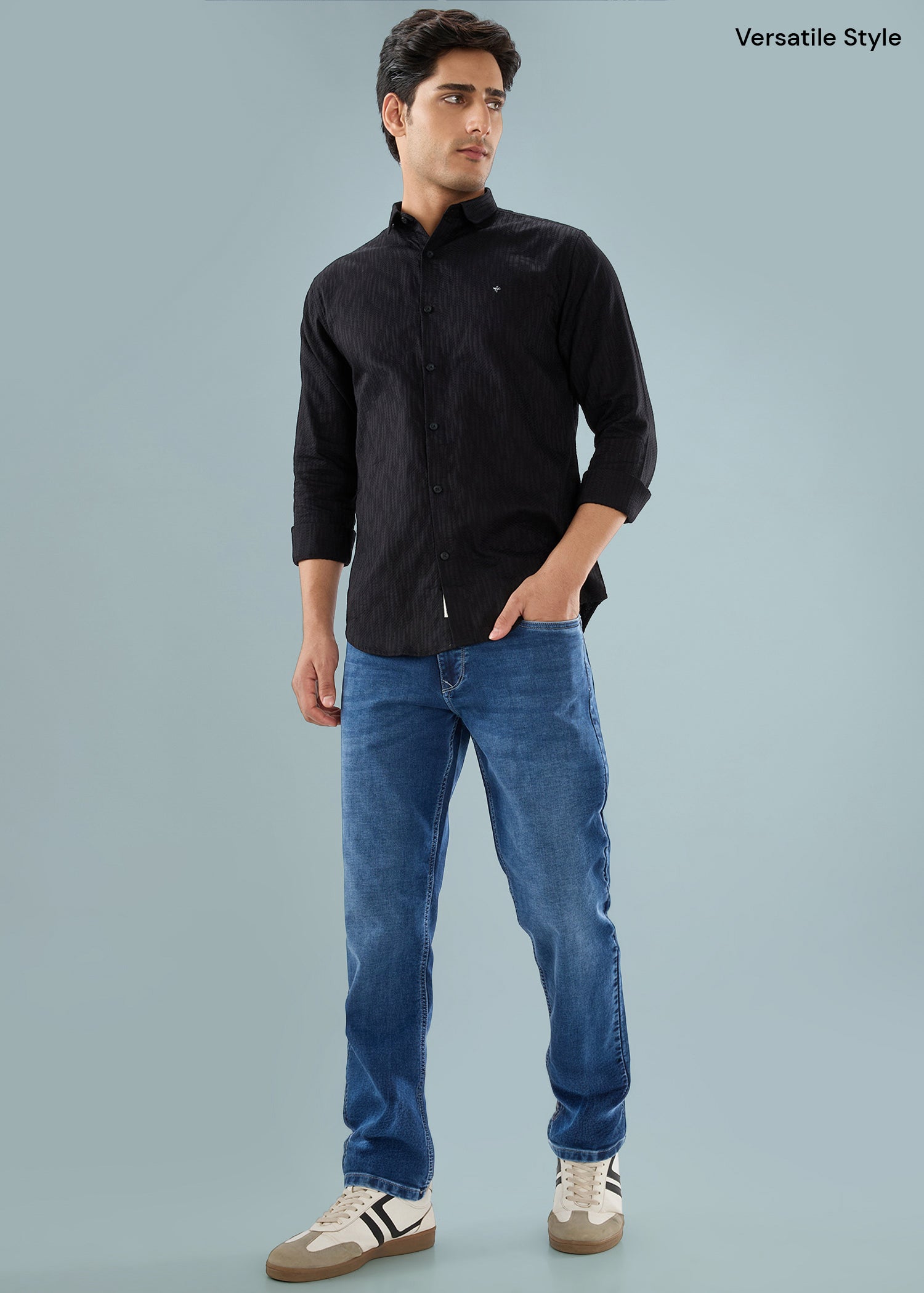 Describe Textured Full Sleeve Shirt