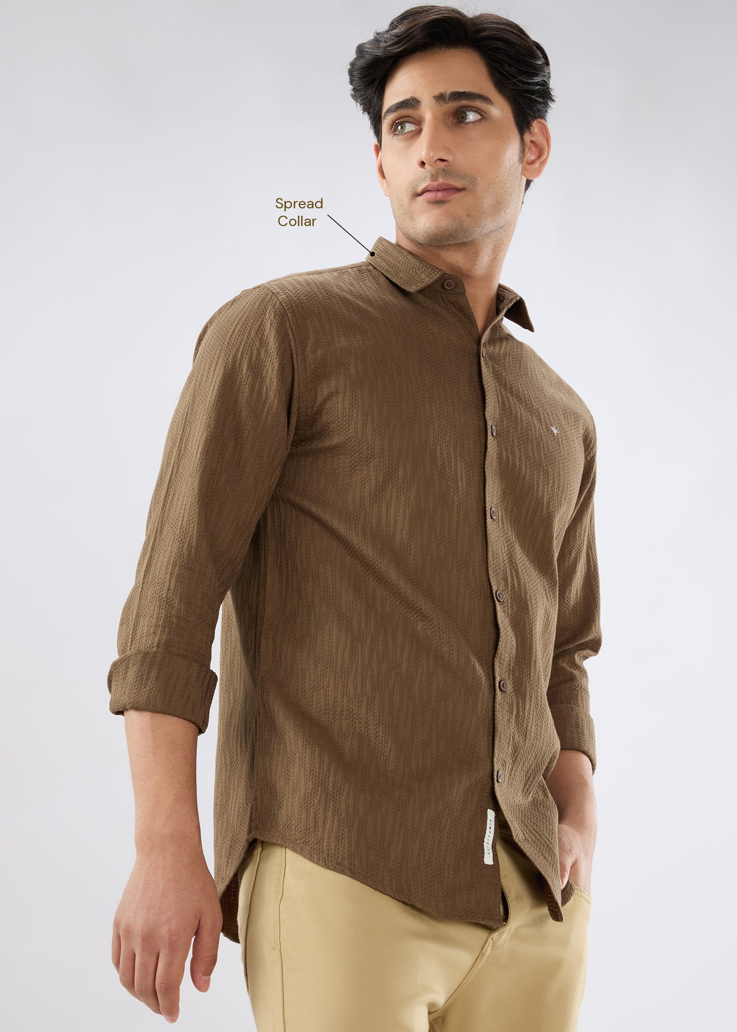 Describe Textured Full Sleeve Shirt