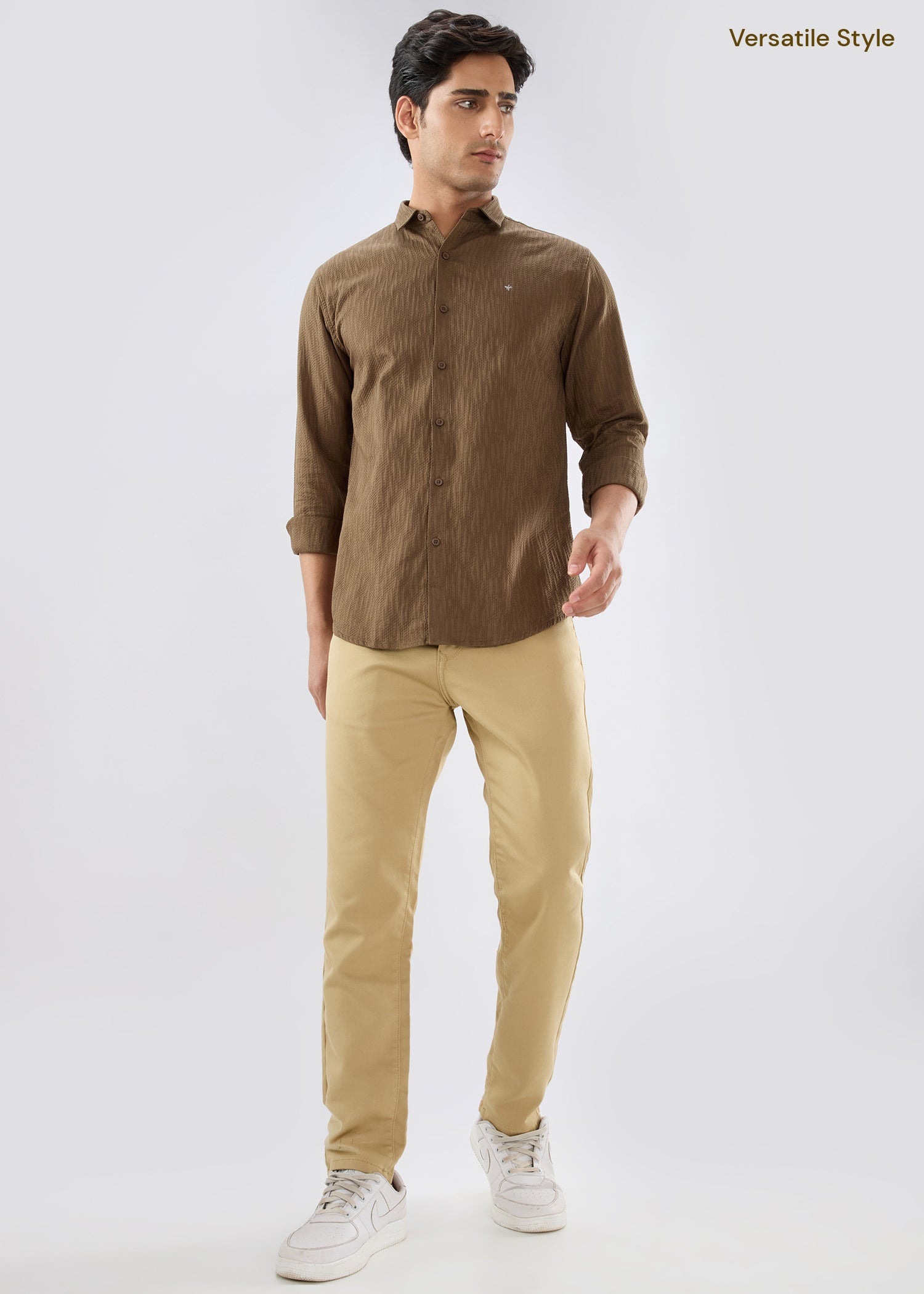 Describe Textured Full Sleeve Shirt