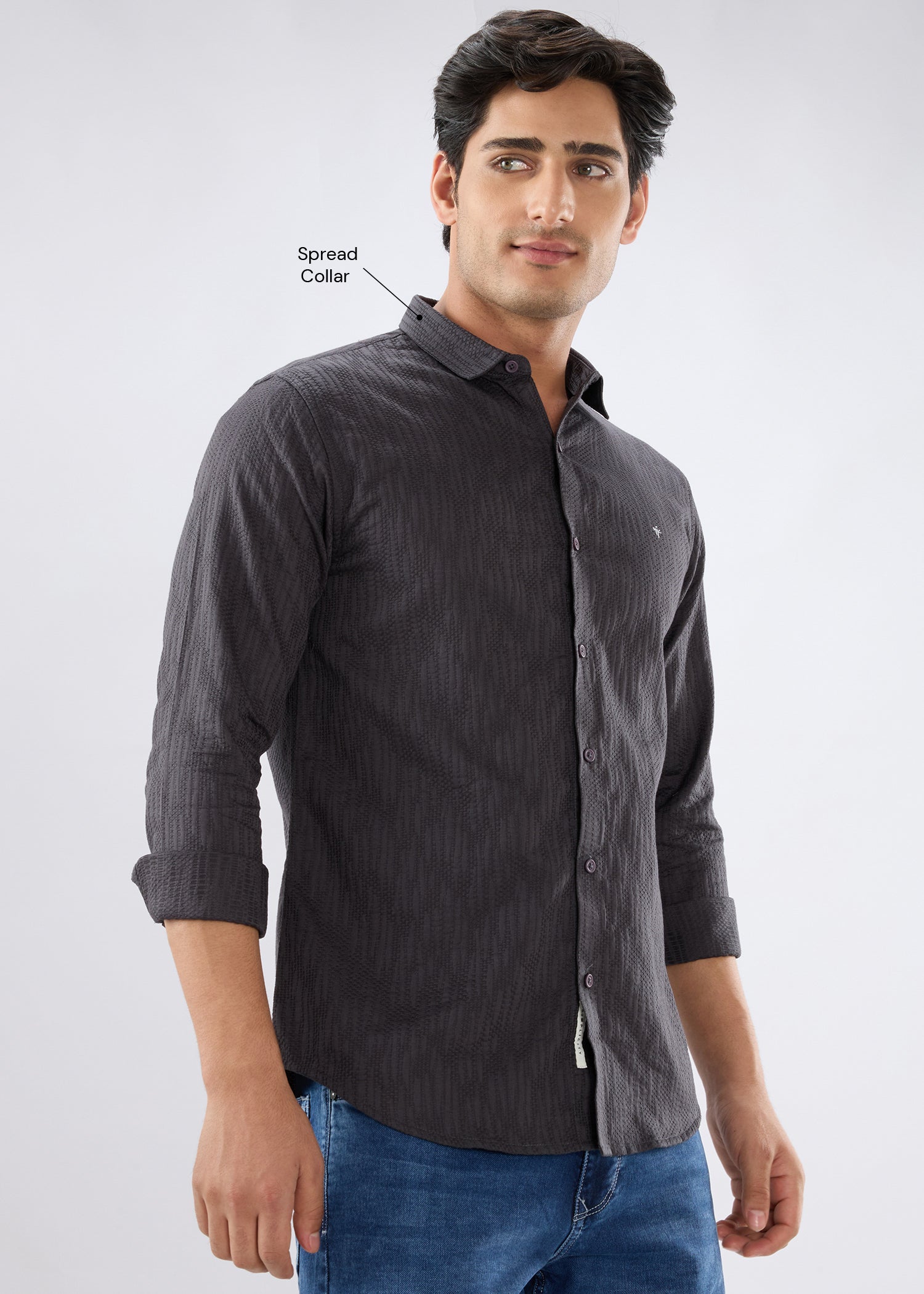 Describe Textured Full Sleeve Shirt