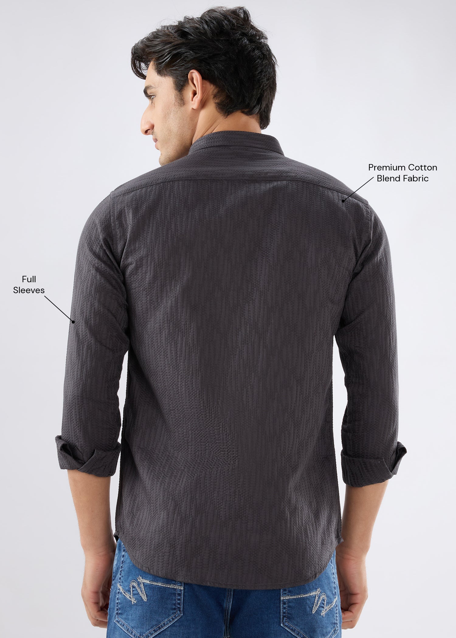 Describe Textured Full Sleeve Shirt