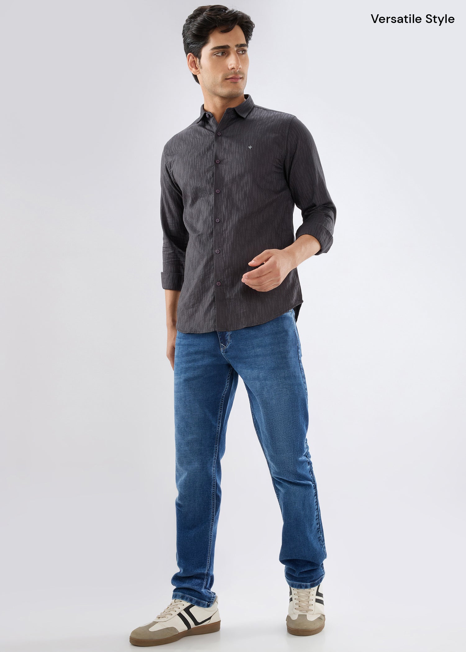 Describe Textured Full Sleeve Shirt