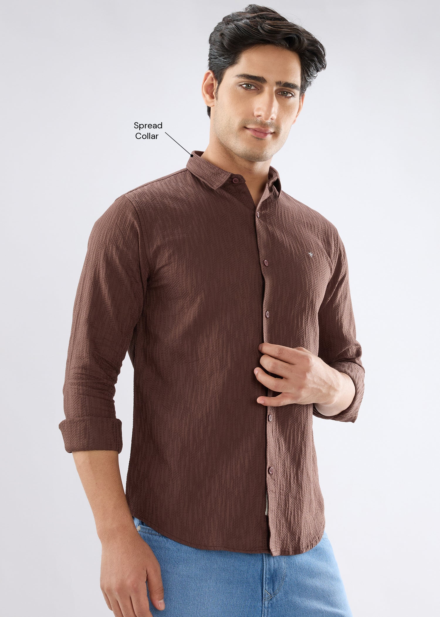 Describe Textured Full Sleeve Shirt