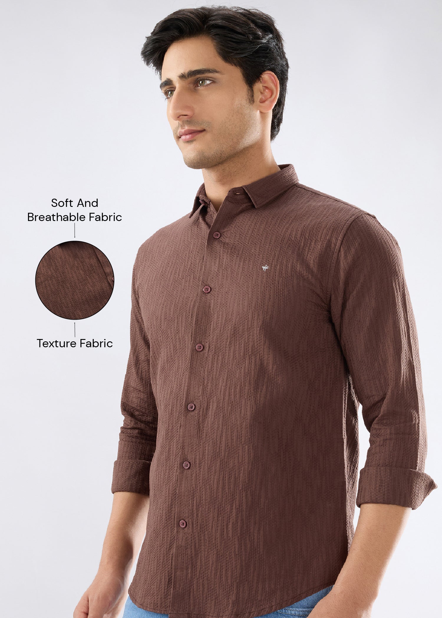 Describe Textured Full Sleeve Shirt