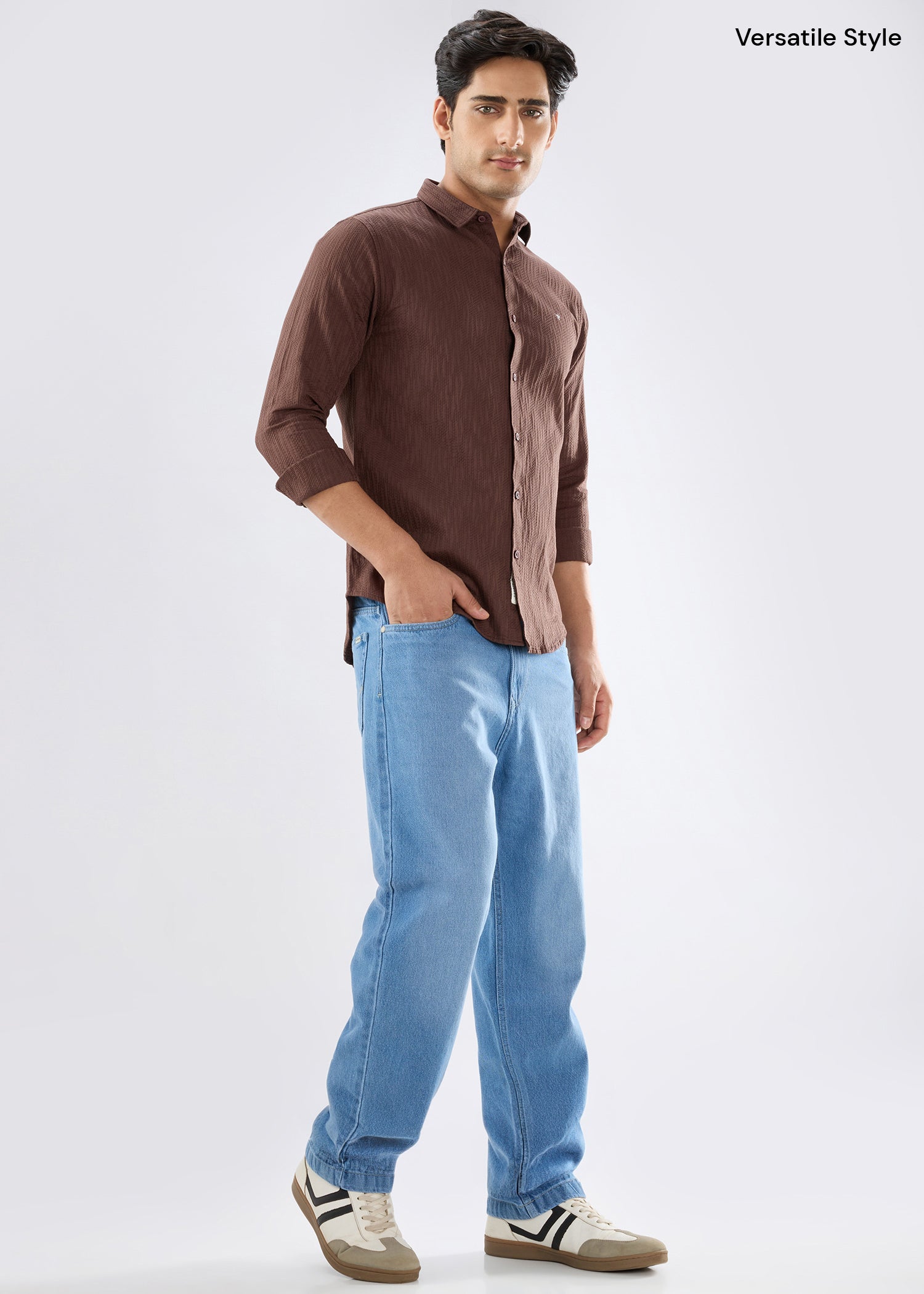 Describe Textured Full Sleeve Shirt