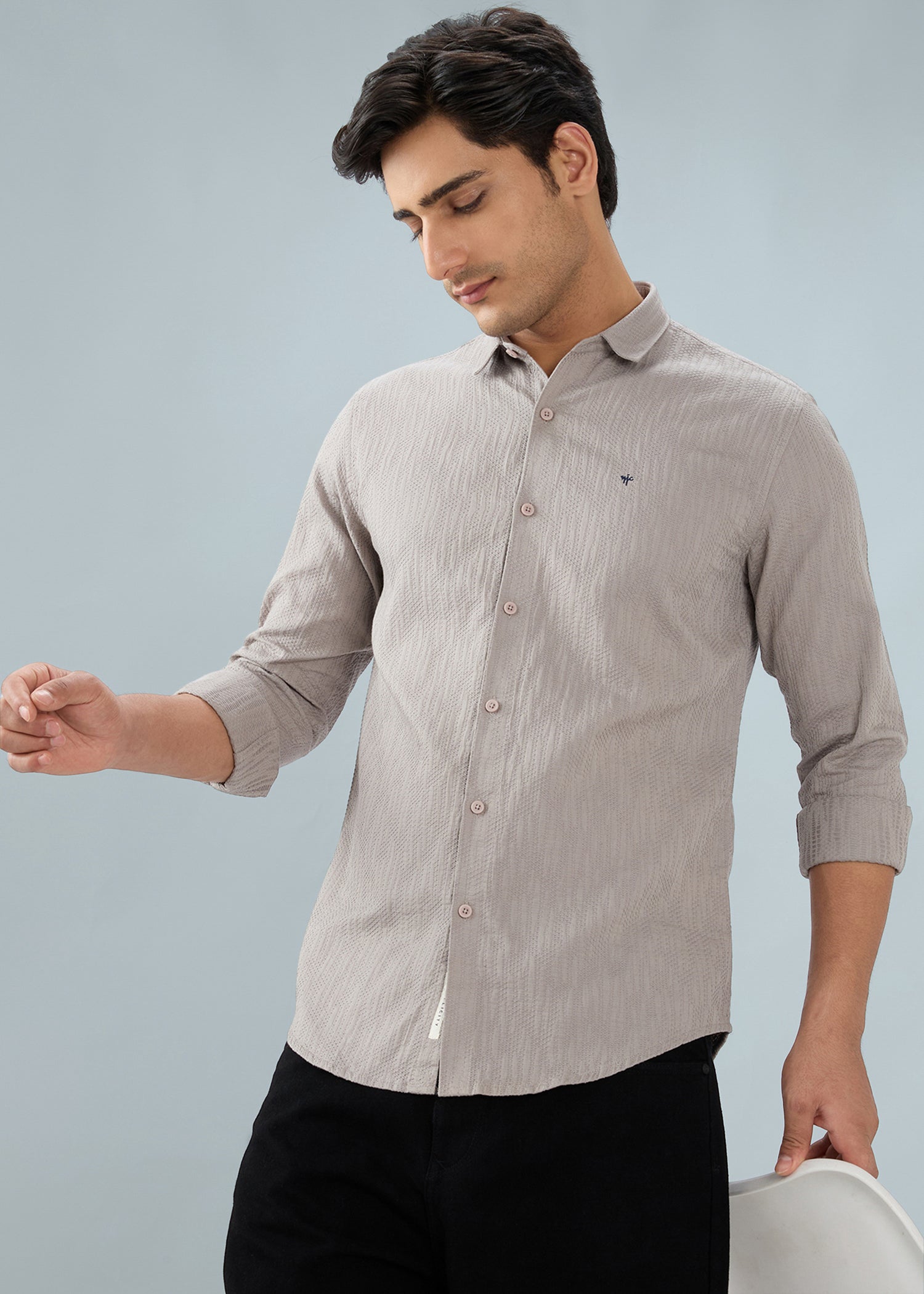 Describe Textured Full Sleeve Shirt