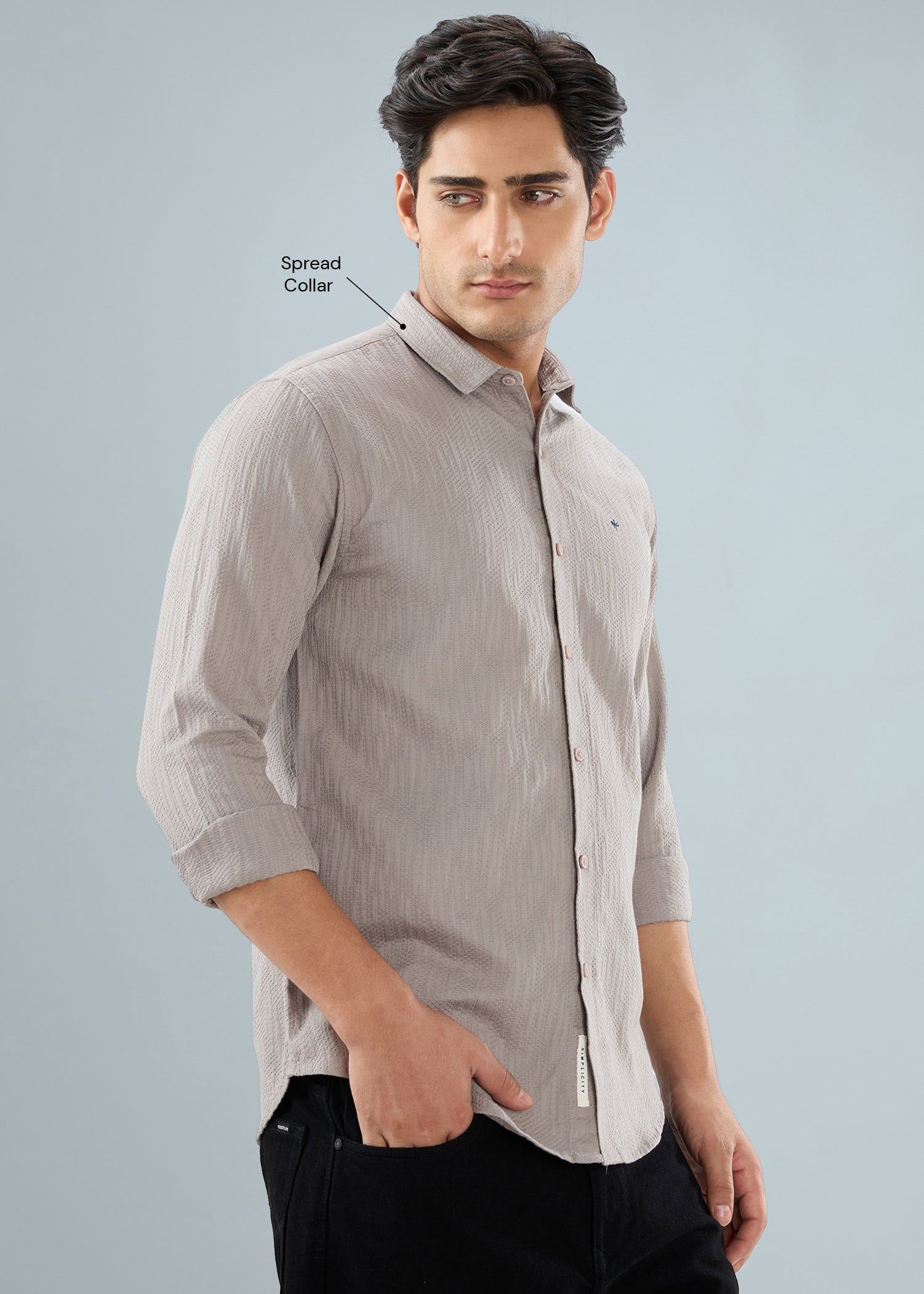 Describe Textured Full Sleeve Shirt