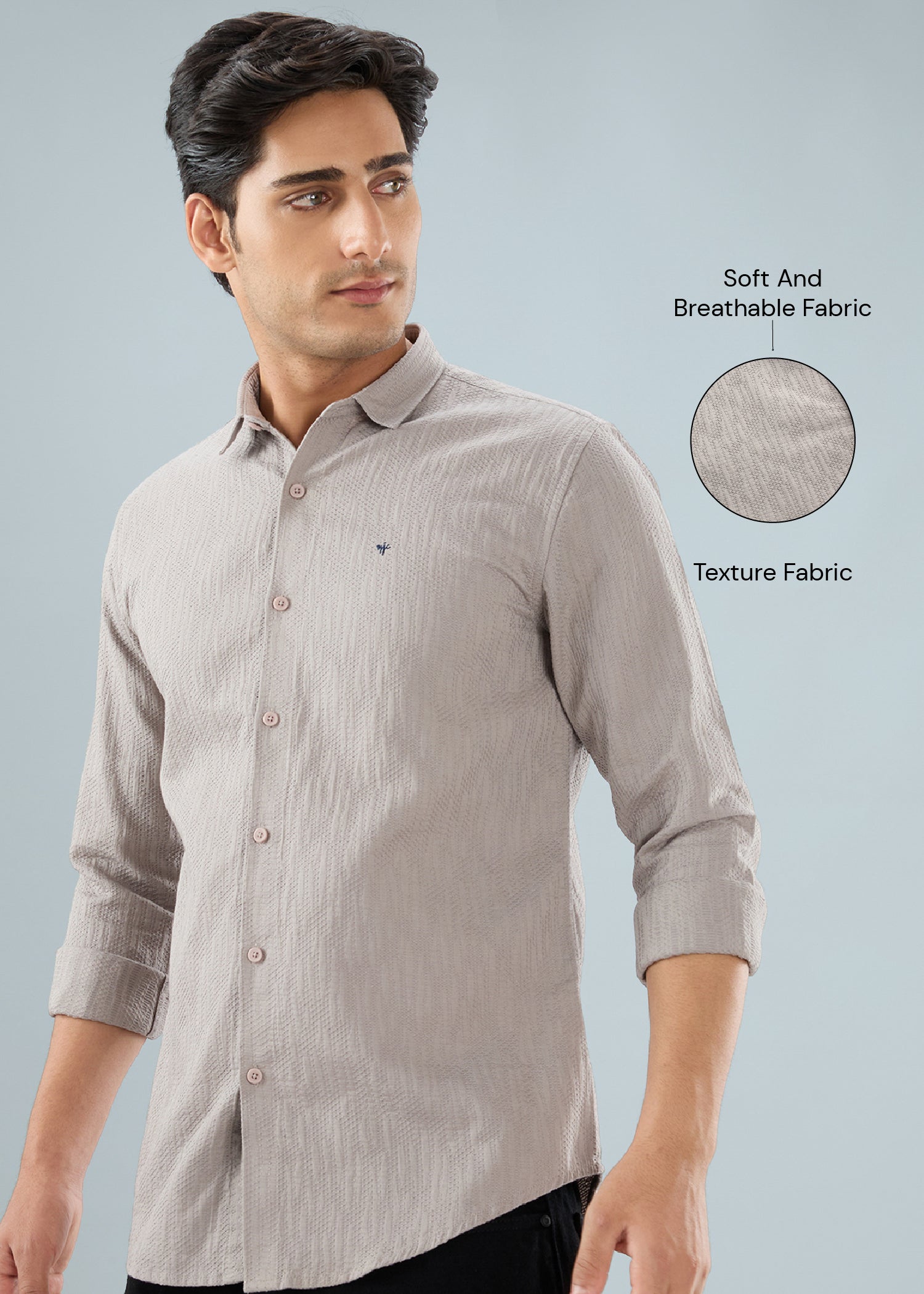 Describe Textured Full Sleeve Shirt