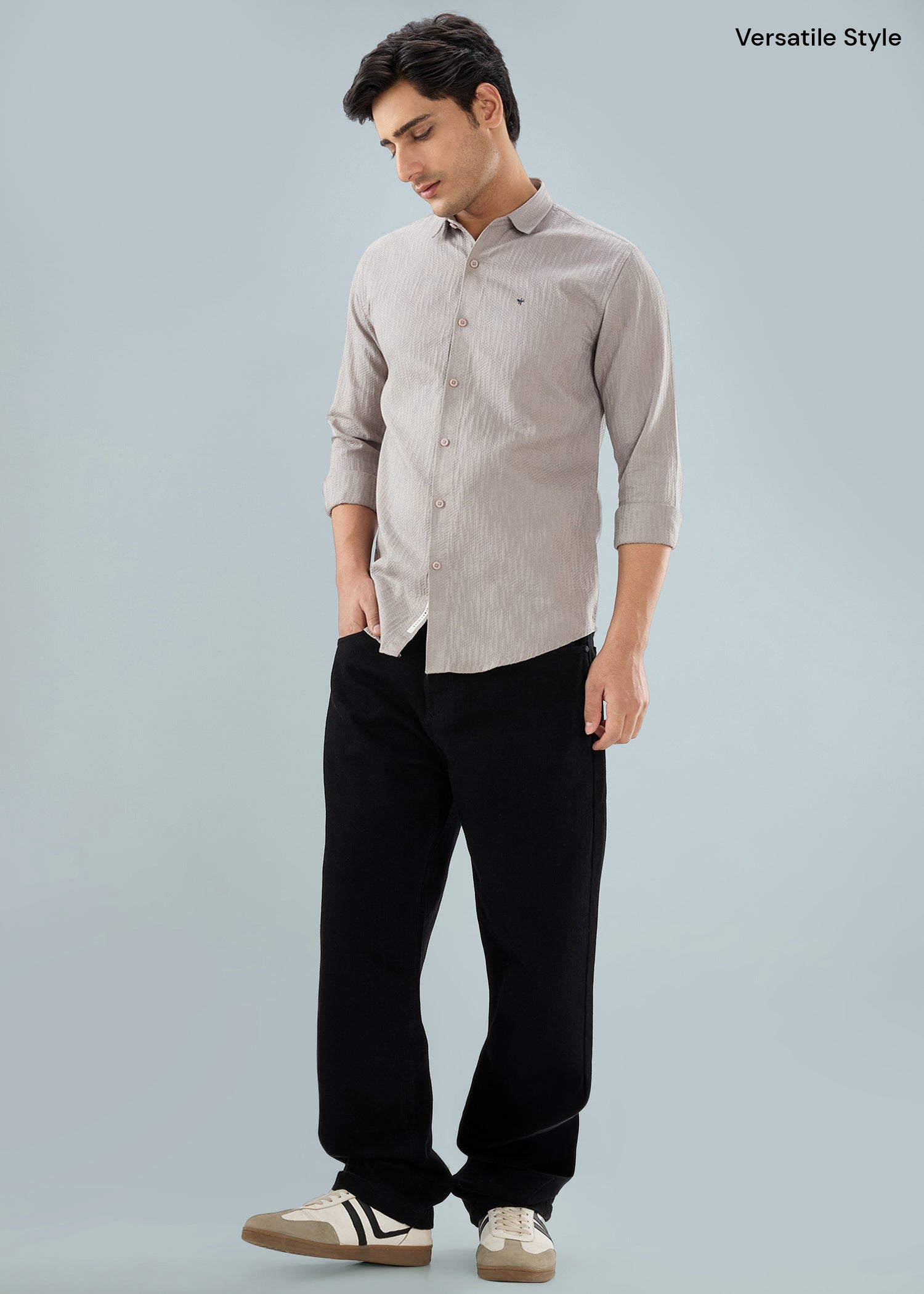 Describe Textured Full Sleeve Shirt