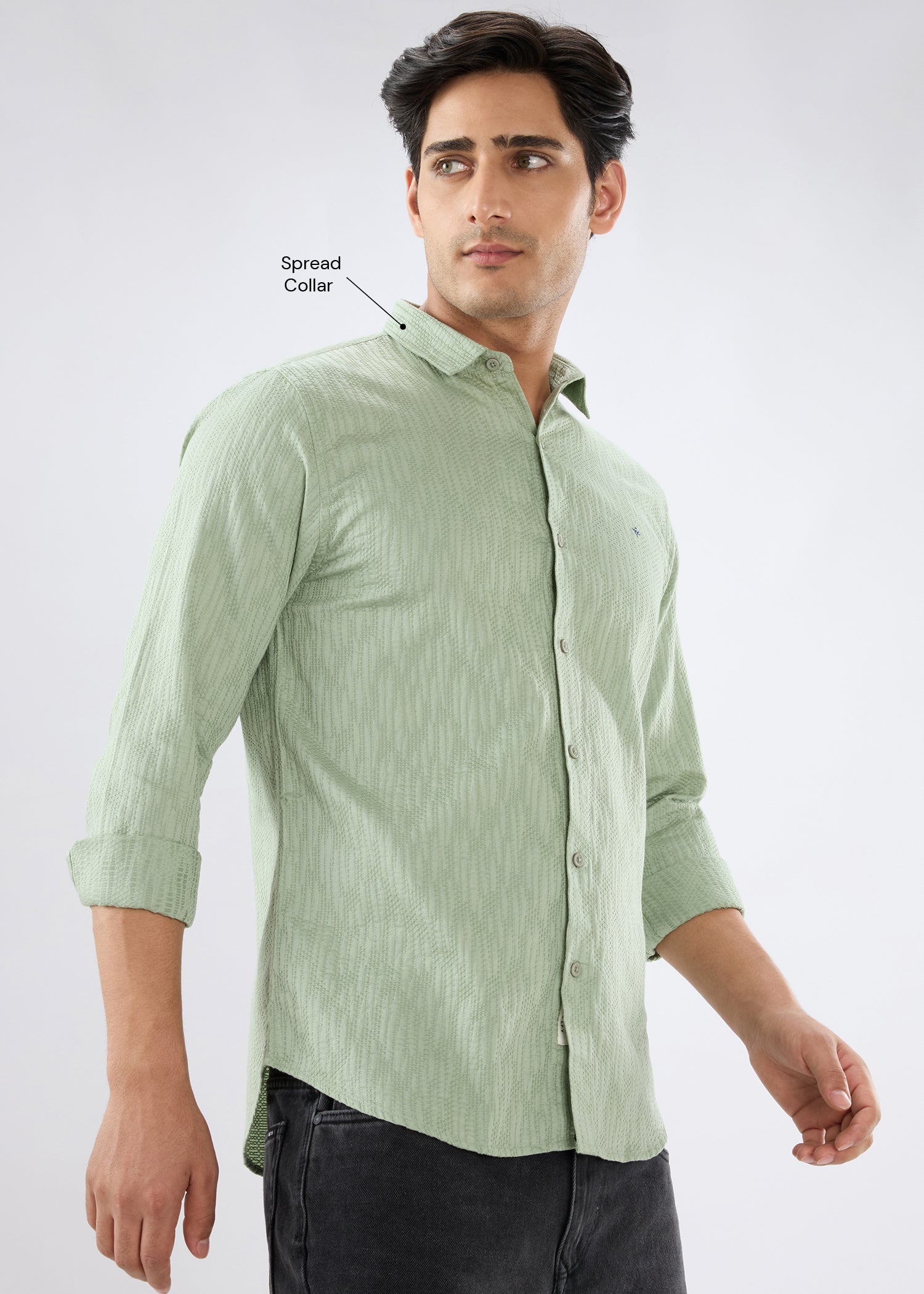 Describe Textured Full Sleeve Shirt