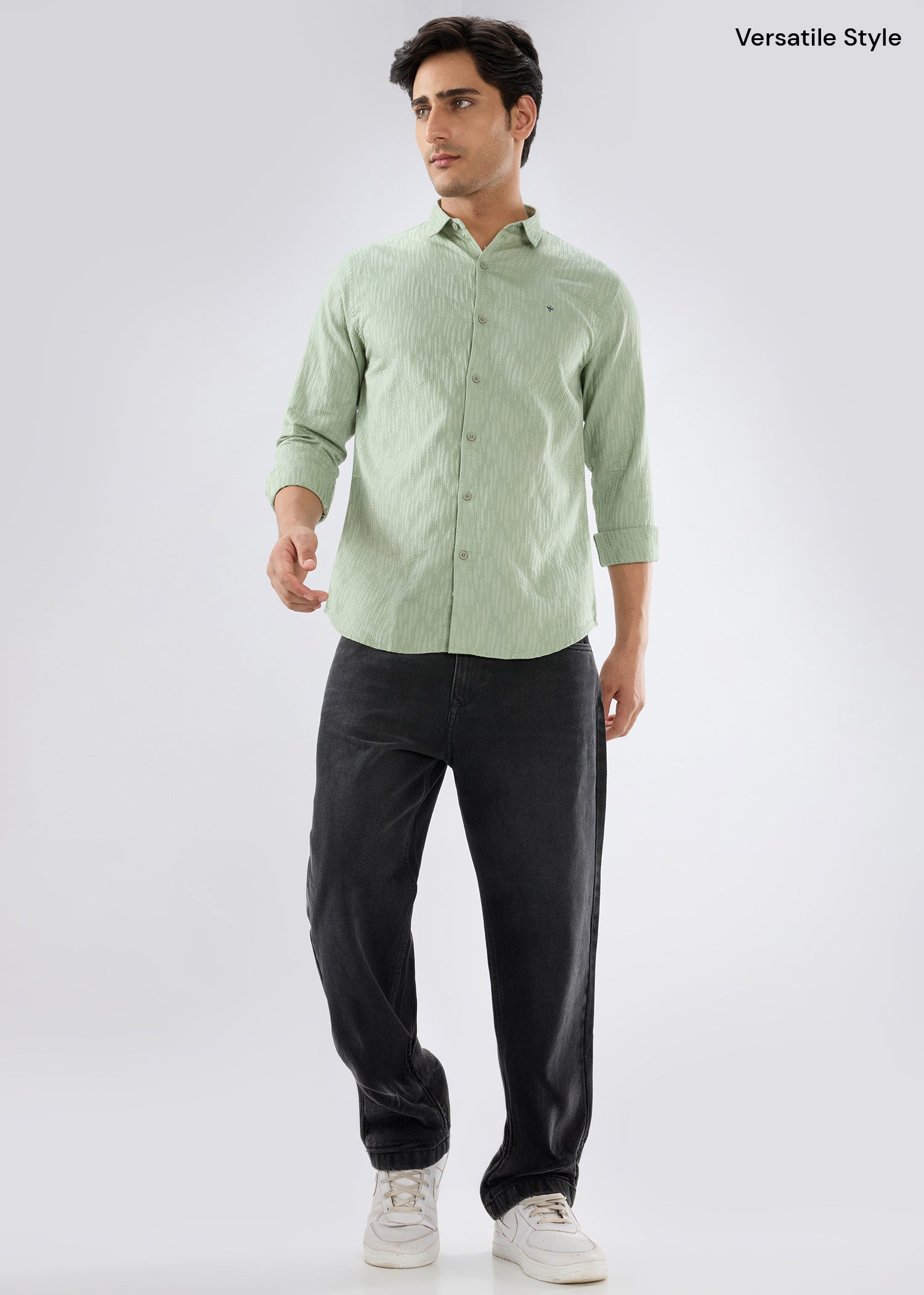 Describe Textured Full Sleeve Shirt