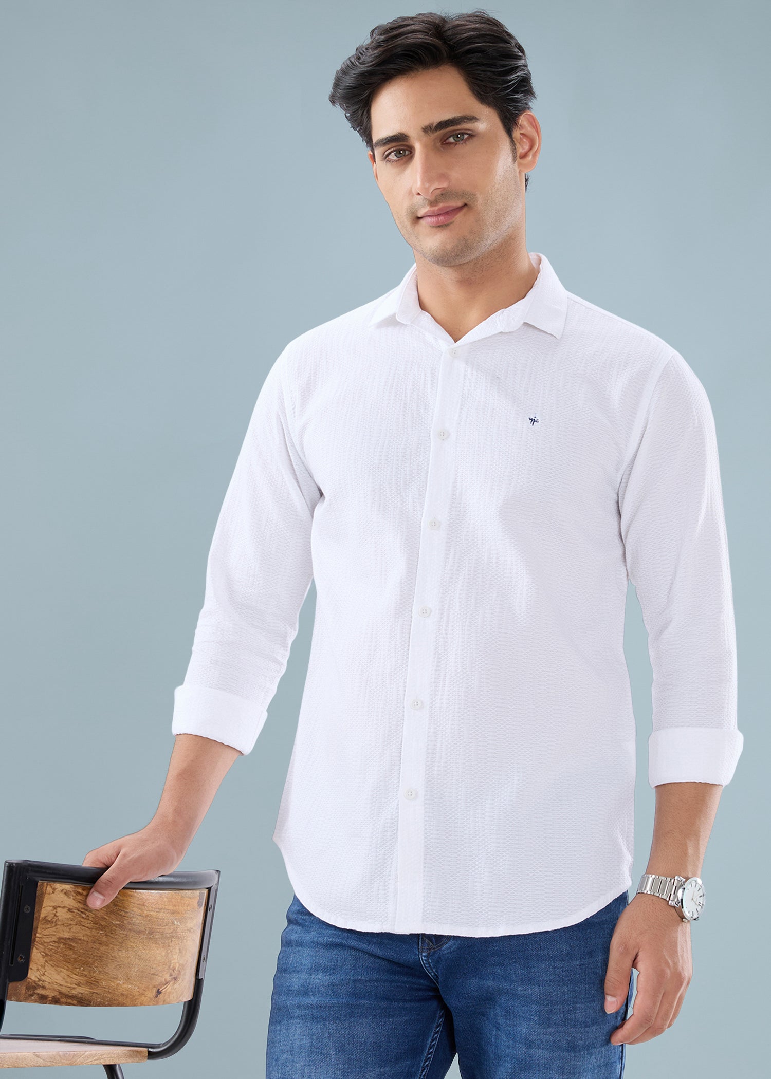 Describe Textured Full Sleeve Shirt