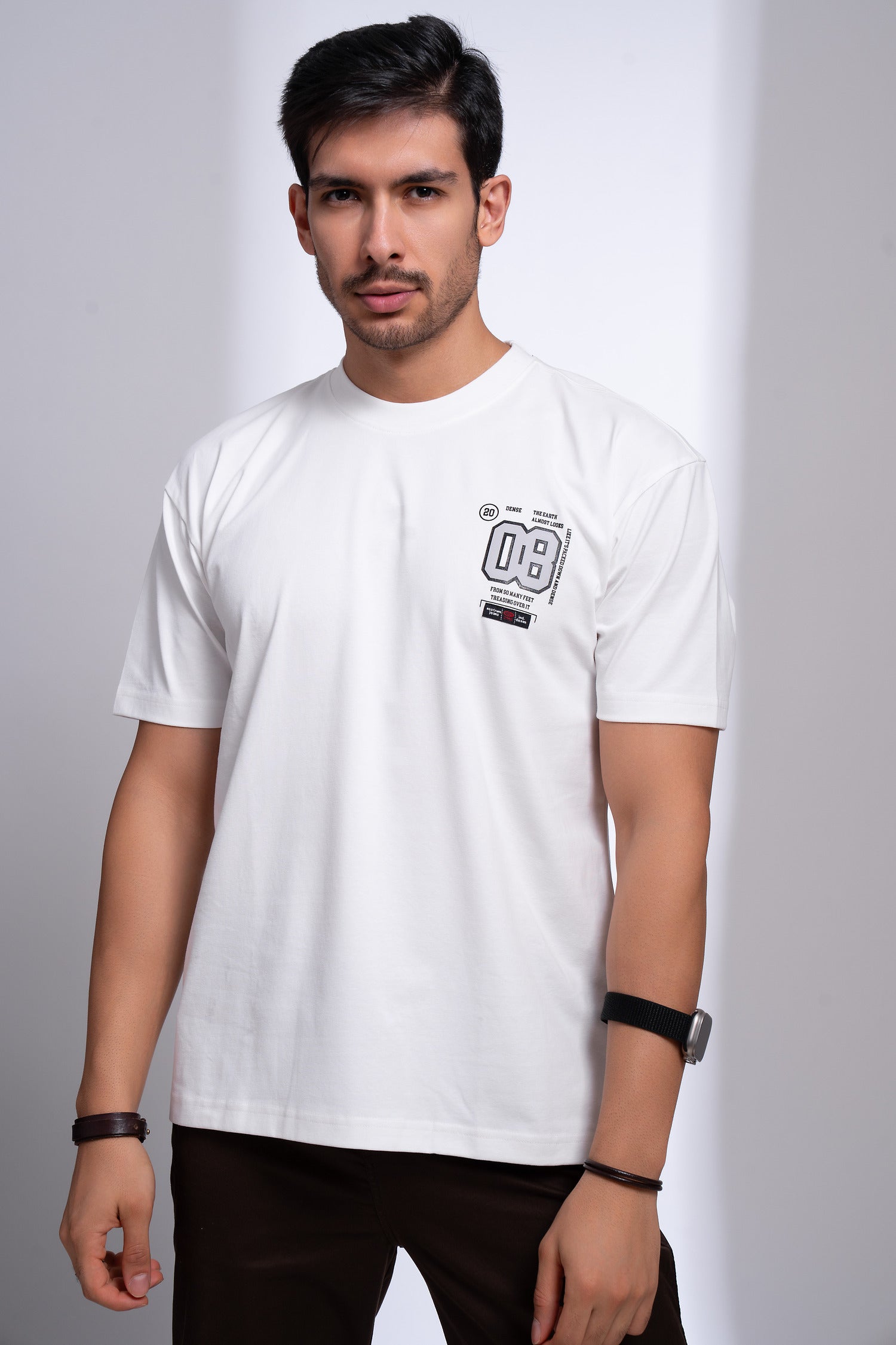 Dwell Oversized Round Neck T-Shirt for Men | Relaxed Streetwear Essential