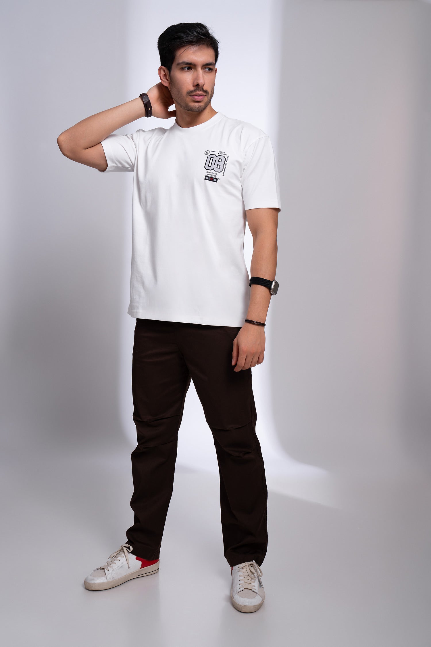 Dwell Oversized Round Neck T-Shirt for Men | Relaxed Streetwear Essential