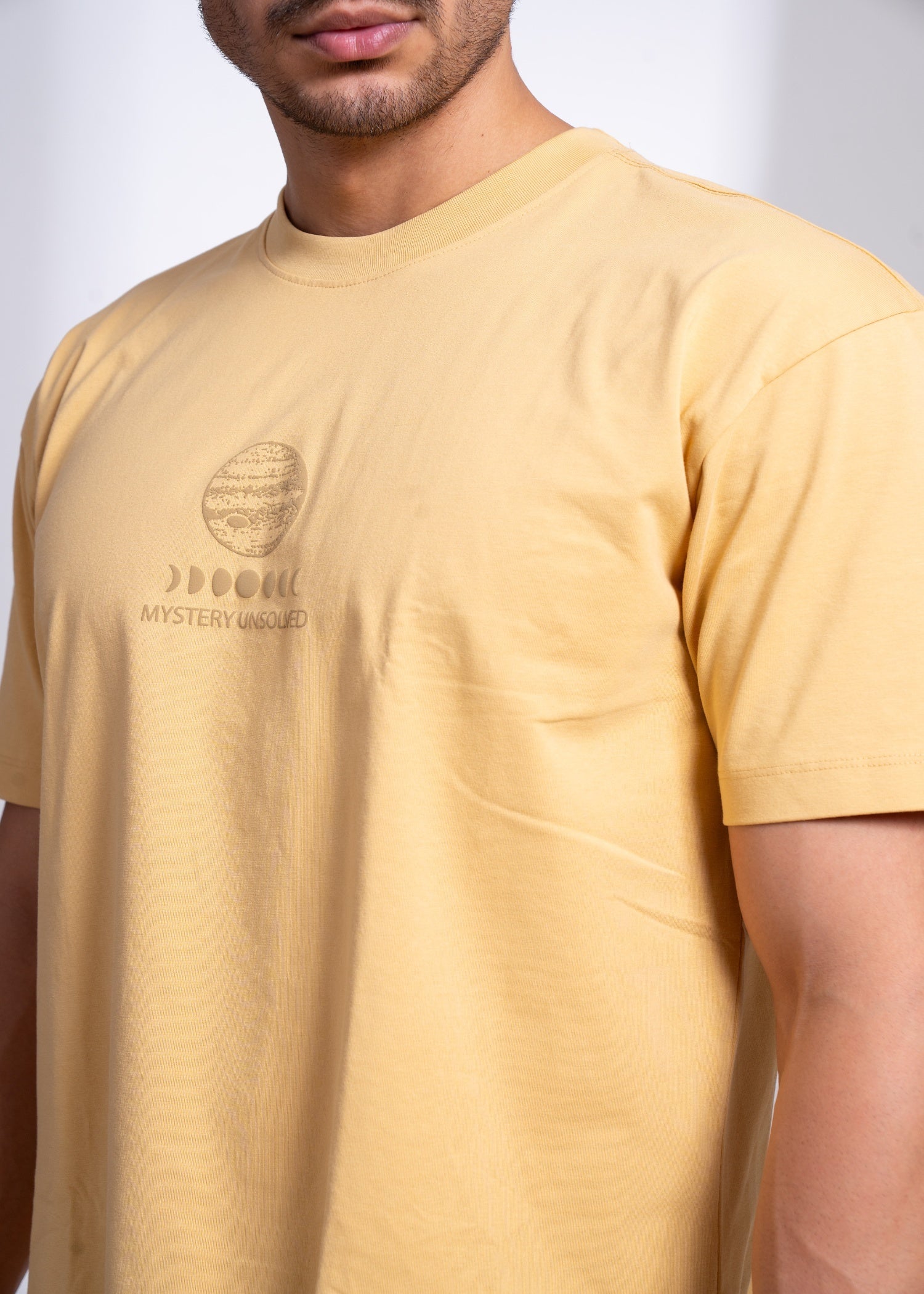 UNSOLVED Oversized Round Neck T-Shirt for Men | Relaxed Everyday Fit